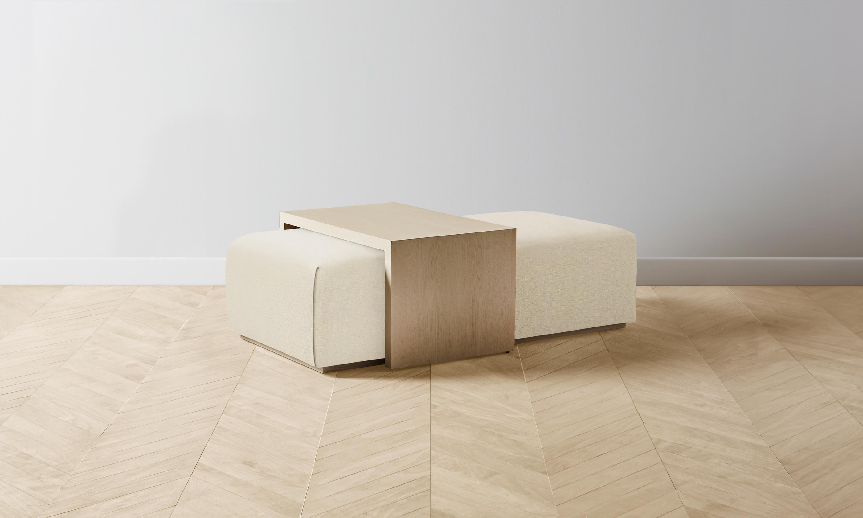 The Bowery Ottoman - Performance Linen Weave Prairie Style Footrest | Perfect for Living Room, Bedroom & Home Decor