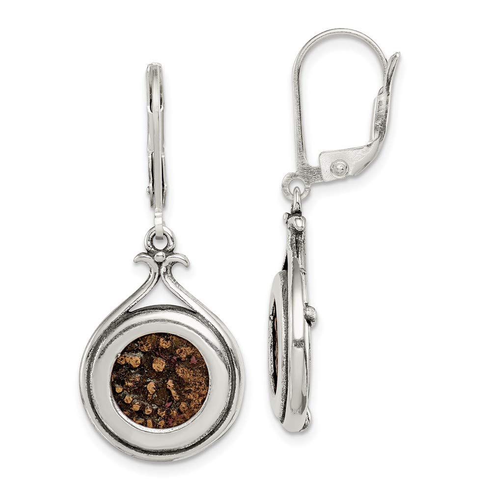 Antiqued Widows Mite Coin Sterling Silver & Bronze Leverback Earrings - Biblical Jewelry for Women, Gift for Her, Church & Special Occasions