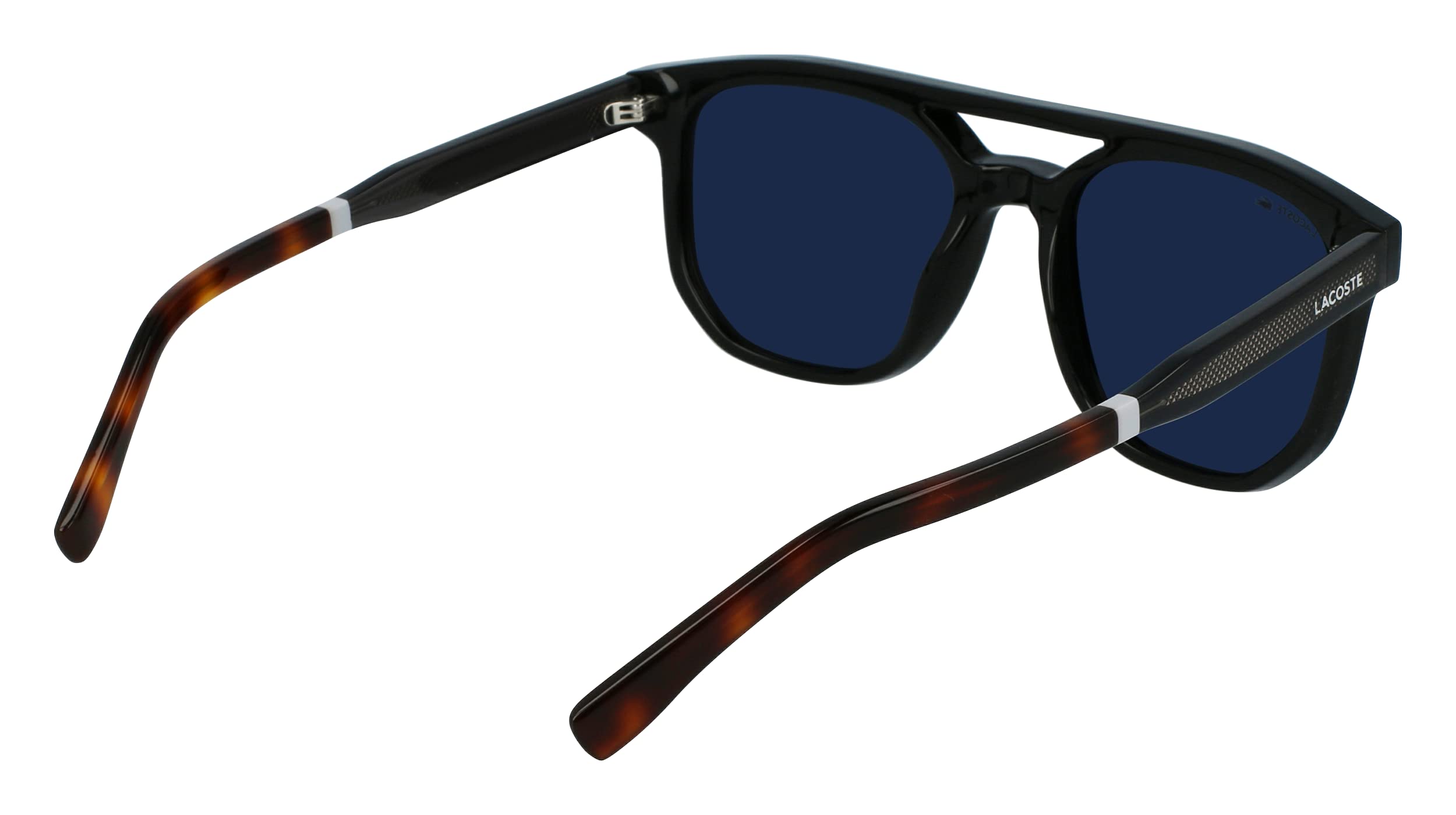 Lacoste L955s Rectangular Sunglasses for Men - UV Protection Polarized Classic Aviator Style - Perfect for Driving, Beach & Outdoor Activities
