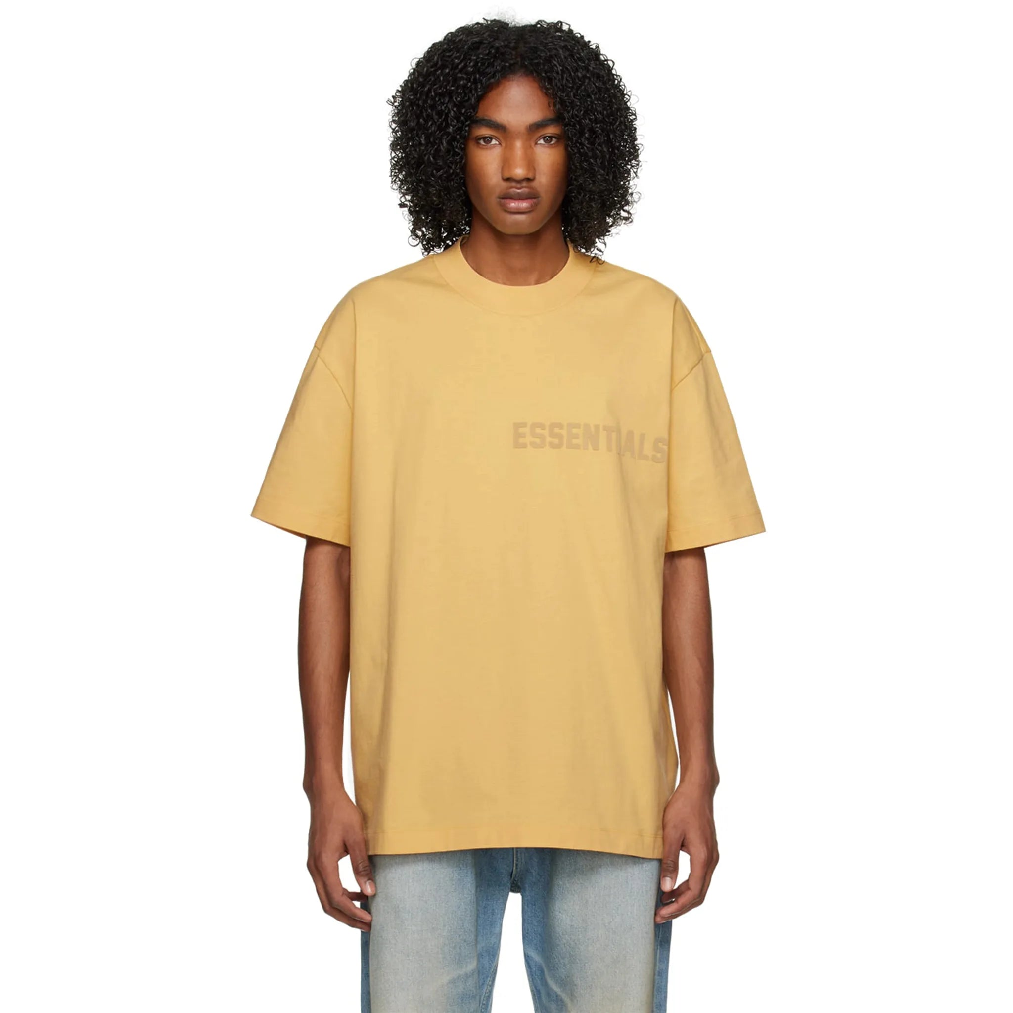 Fear of God Essentials Light Tuscan T-Shirt for Men - SS23 Collection | Casual Streetwear Tee for Everyday Wear & Layering