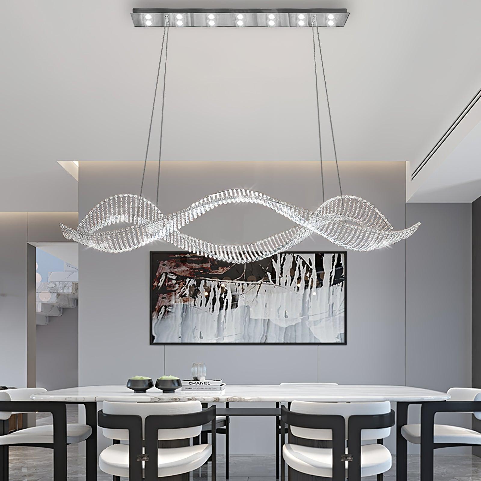Alon Chandelier - Modern Crystal Ceiling Light Fixture for Dining Room, Living Room & Bedroom | Elegant Home Decor Lighting