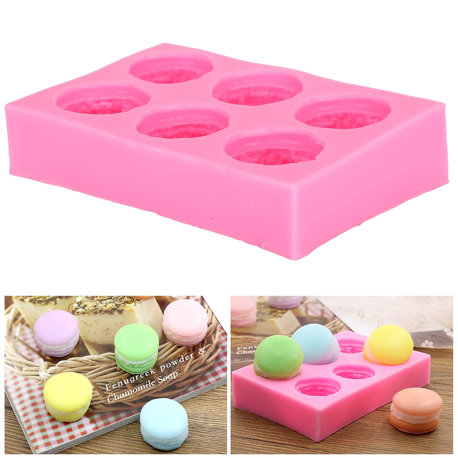 3D Silicone Macaron Molds for Baking - Reusable Cake, Chocolate, Butter Pie & Handmade Soap Molds - Perfect for Summer Desserts, DIY Crafts & Party Treats