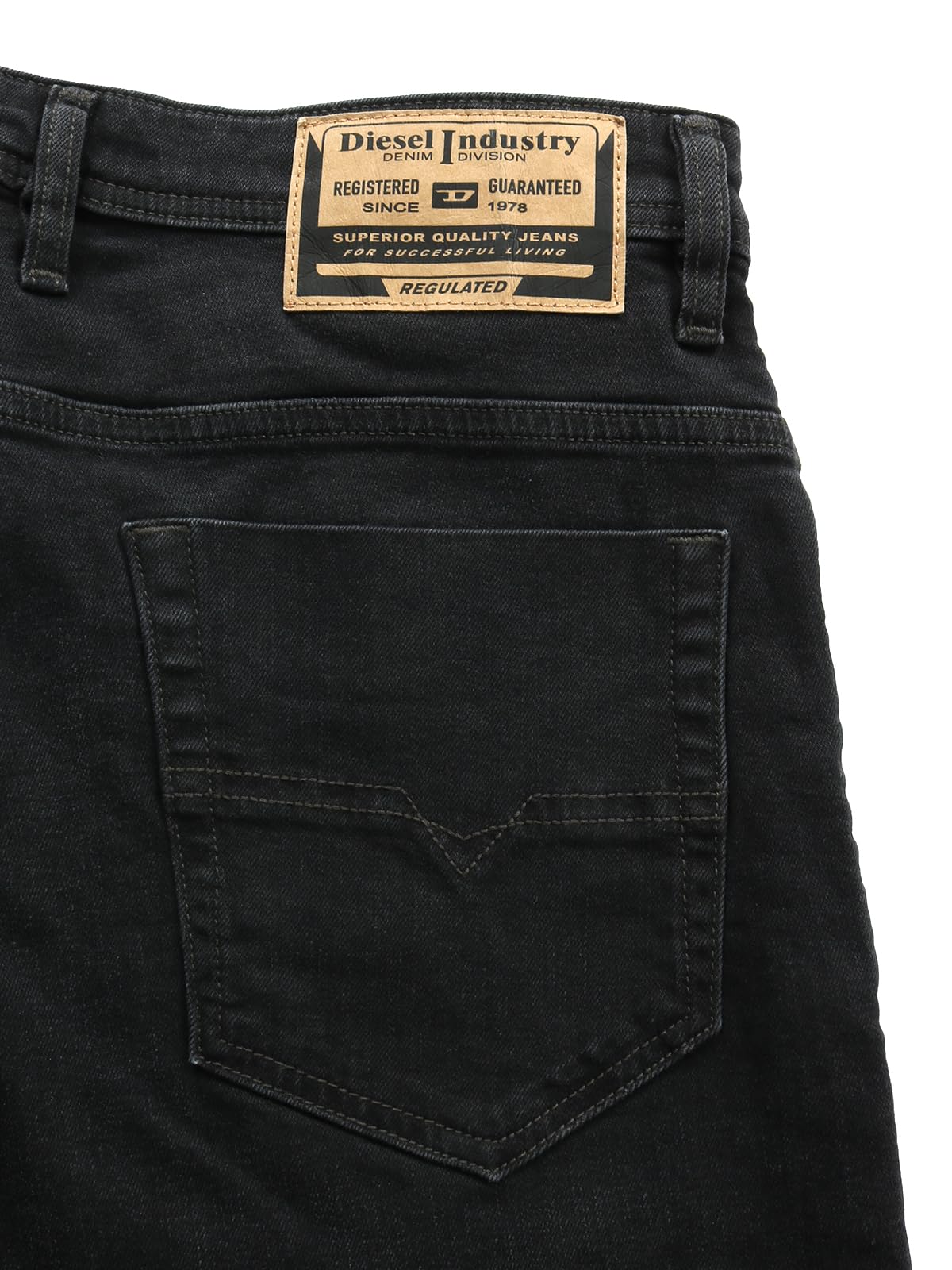 Regular Straight Fit Low Waist Jeans for Men - Safado-X RB064 (Size 36, 32 Inseam) - Classic Black Denim Pants for Casual Wear & Everyday Outfits