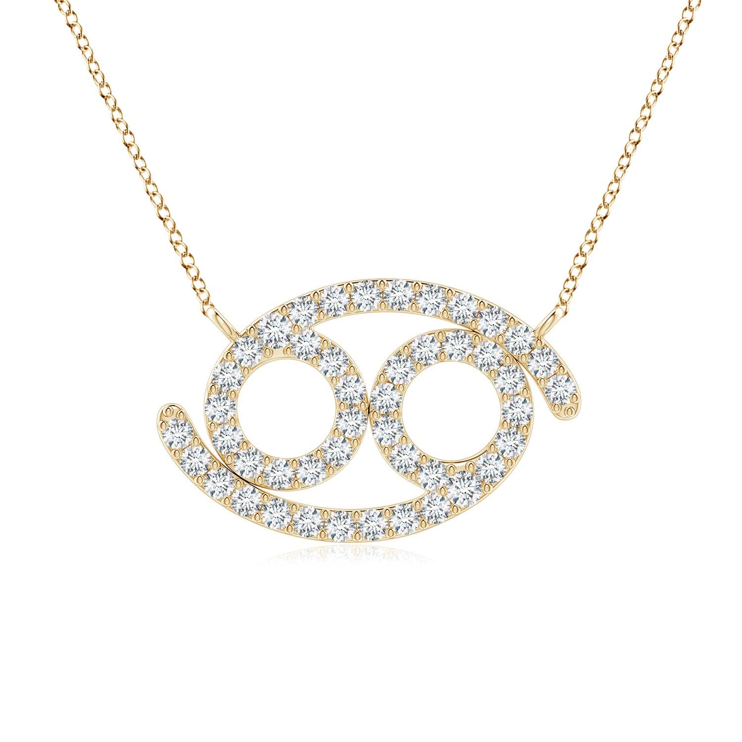 Angara 14K Solid Gold Natural Diamond Pendant Necklace for Women & Girls | April Birthstone Jewelry | Elegant Gift for Birthday, Wedding Anniversary | Perfect for Everyday Wear & Special Occasions