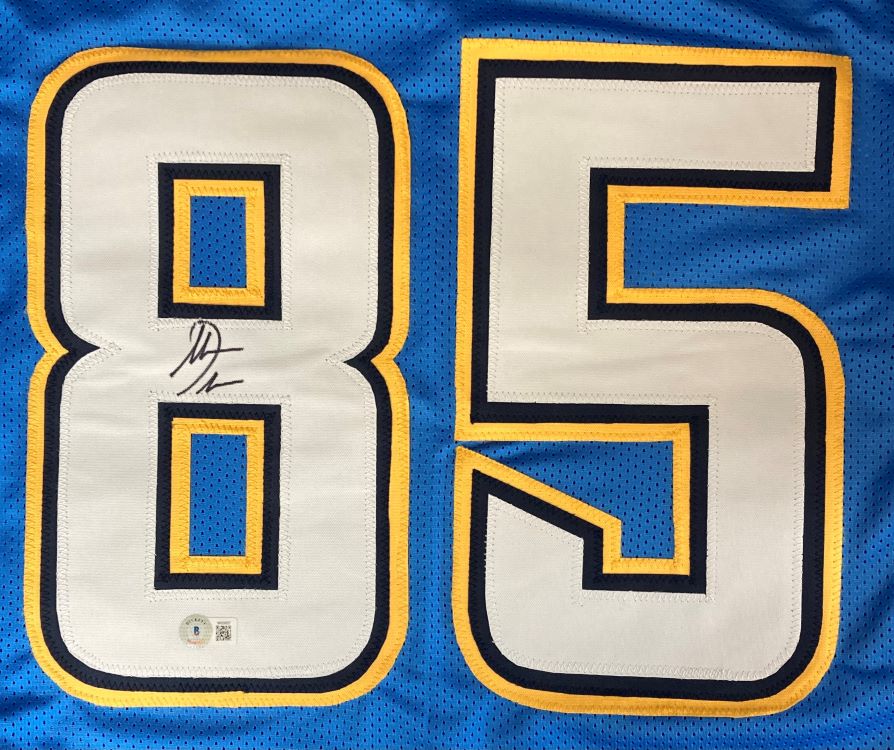 Authentic Antonio Gates Signed San Diego Chargers Powder Blue Football Jersey - Limited Edition Collectible for Fans & Memorabilia Enthusiasts - Perfect for Display, Gifting, and Sports Memorabilia Collections