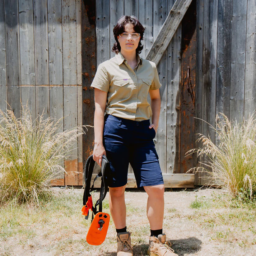 Women's Mid Rise Cargo Shorts - Comfortable Stretch Fabric for Outdoor Hiking, Travel & Casual Wear