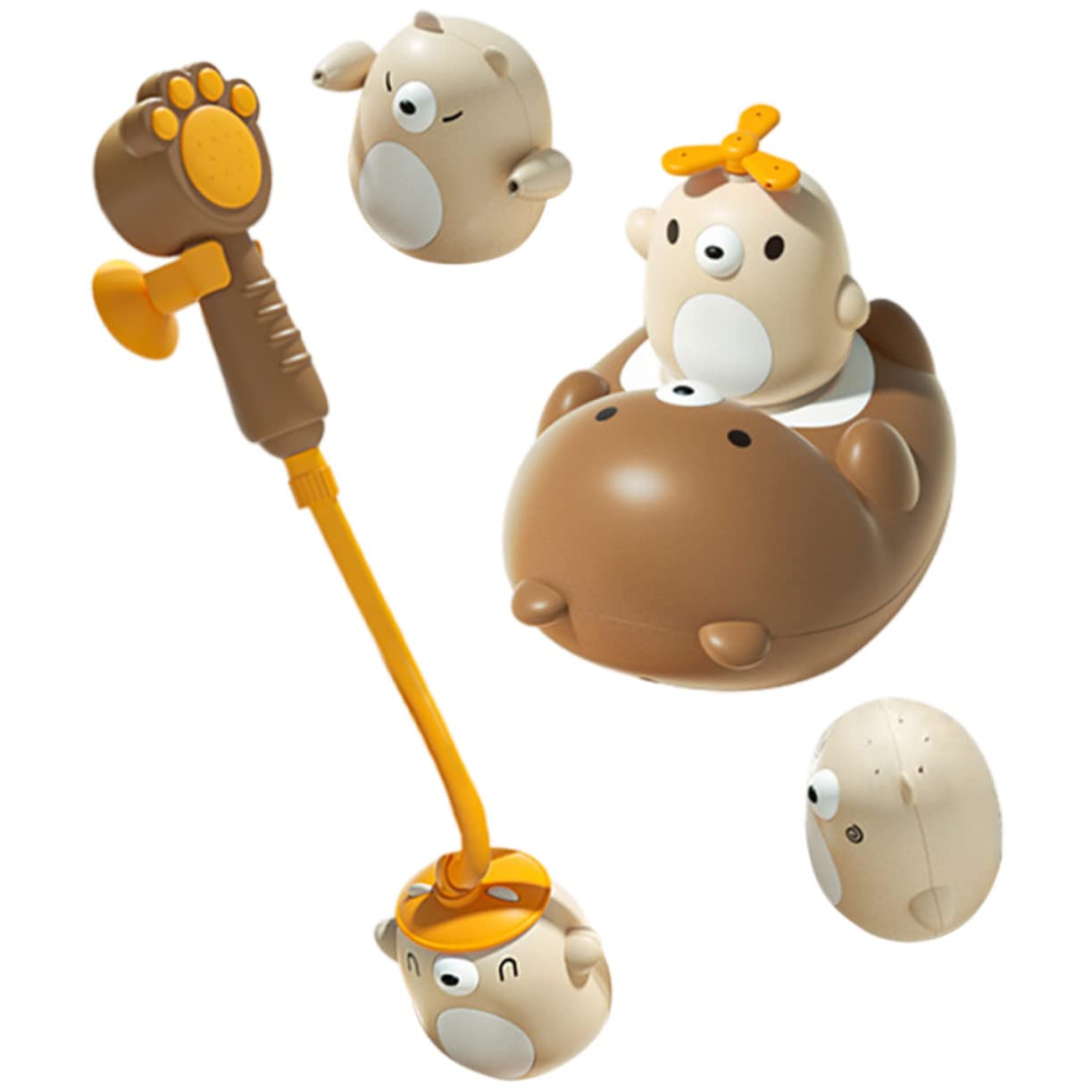 HEMOTON 3-Pack Electric Water Bear Shower Bath Toys for Kids - Fun Interactive Electronic Bath Time Play Set for Toddlers & Children (Great for Bathtub, Pool, and Outdoor Water Play)