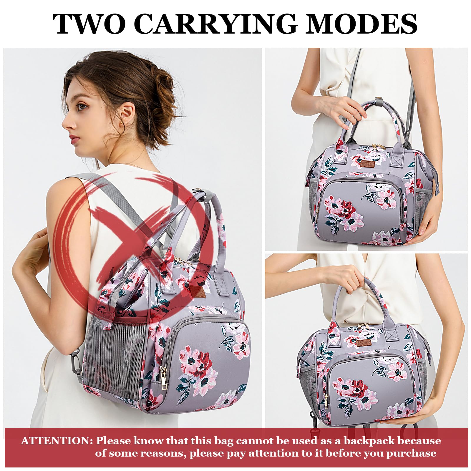 Insulated Lunch Box for Women & Men - Leakproof Reusable Cooler Bag with Adjustable Shoulder Strap, Large Tote & Backpack 2-in-1 Design for Office, School, Picnic, Beach & Outdoor Activities