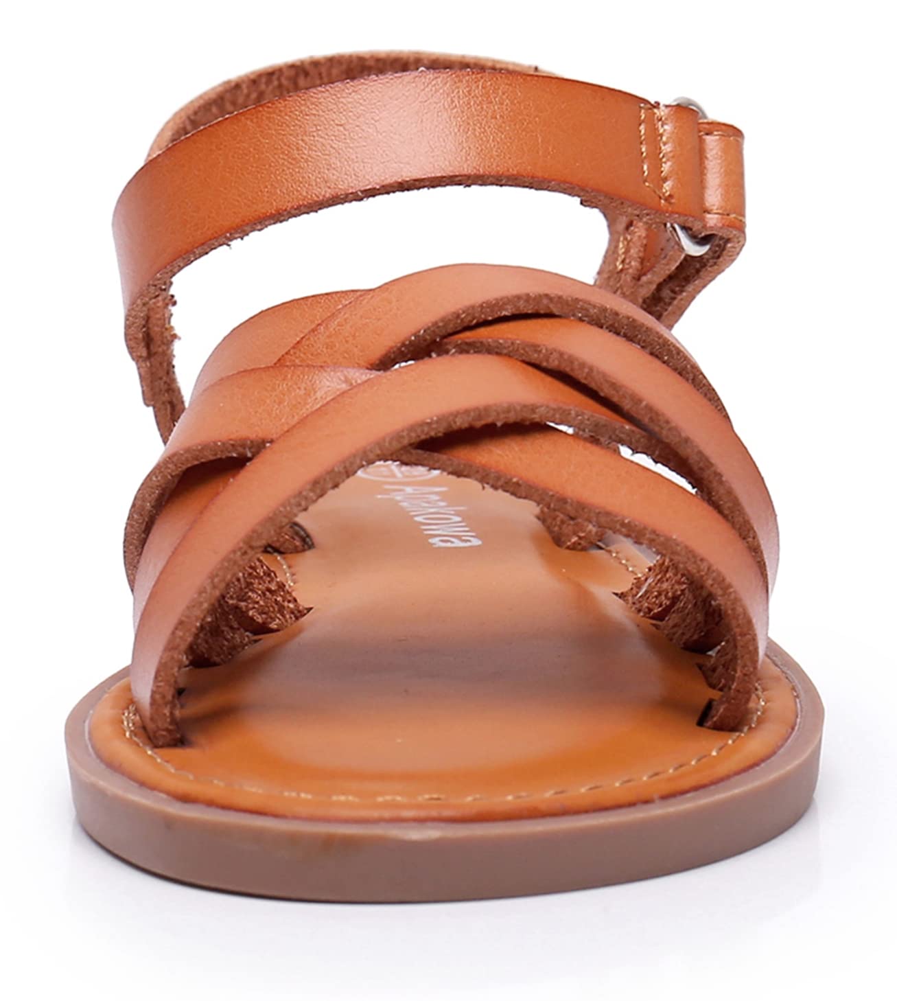 **Apakowa Girls' Open Toe Princess Flat Sandals - Strappy Summer Shoes for Toddler, Little Kid & Big Kid - Perfect for Beach, Park & Casual Outings**