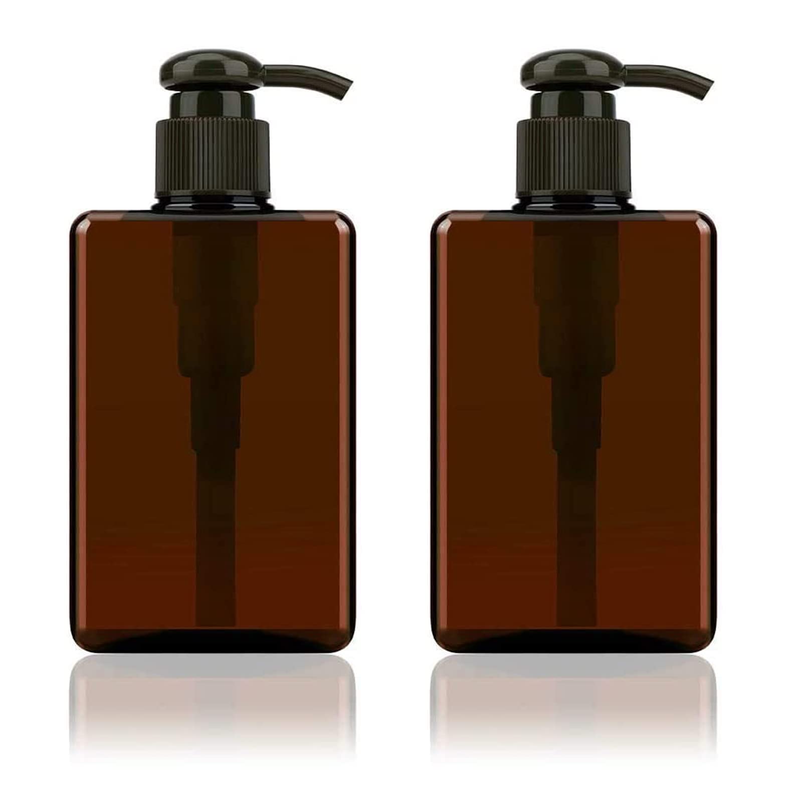 Automatic Soap Dispenser Bottle - 2 Pack 280ml/9.8oz Refillable Plastic Lotion Pump Bottles for Shampoo, Body Wash & Shower Essentials - Perfect for Bathroom, Kitchen & Travel Use