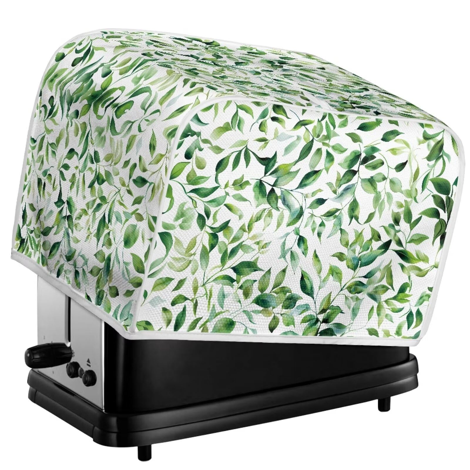 4 Slice Toaster Cover - Universal Fit for Most Standard Toasters, Dustproof & Stain-Resistant Kitchen Bakeware Protector (Leaf Green) - Keep Your Toaster Clean for Breakfast, Baking & Kitchen Use