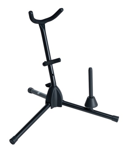 MANDBOY Belmonte 6202 Alto/Tenor Saxophone Stand with Single Peg - Heavy Duty Sax Holder for Musicians, Band Performances & Music Classrooms