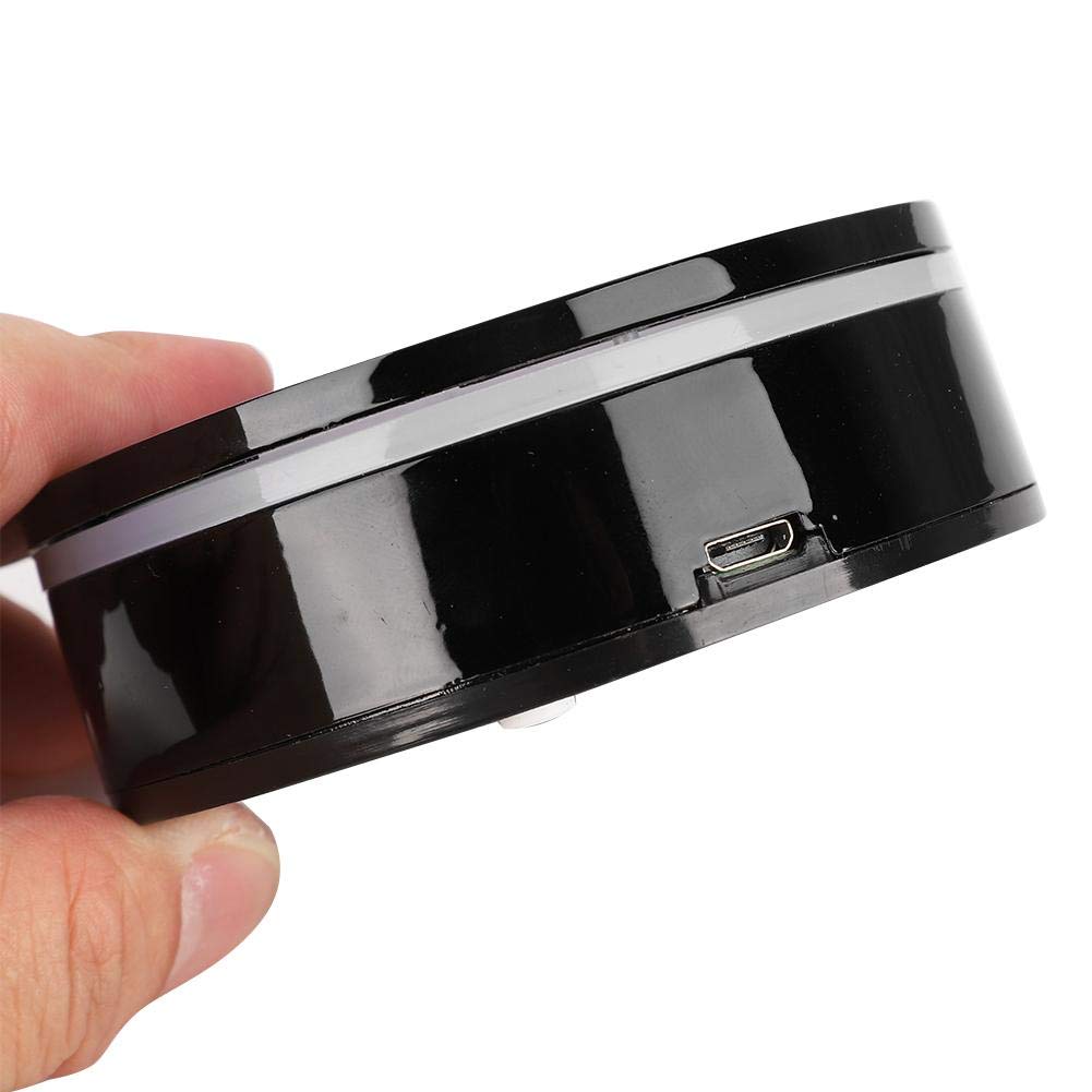GLOGLOW LED Display Base - Multi Mode Touch Crystal Light Base for Merchandise Display, Black Sphere & Flat LED Stand - Perfect for Jewelry, Collectibles & Home Decor Showcase