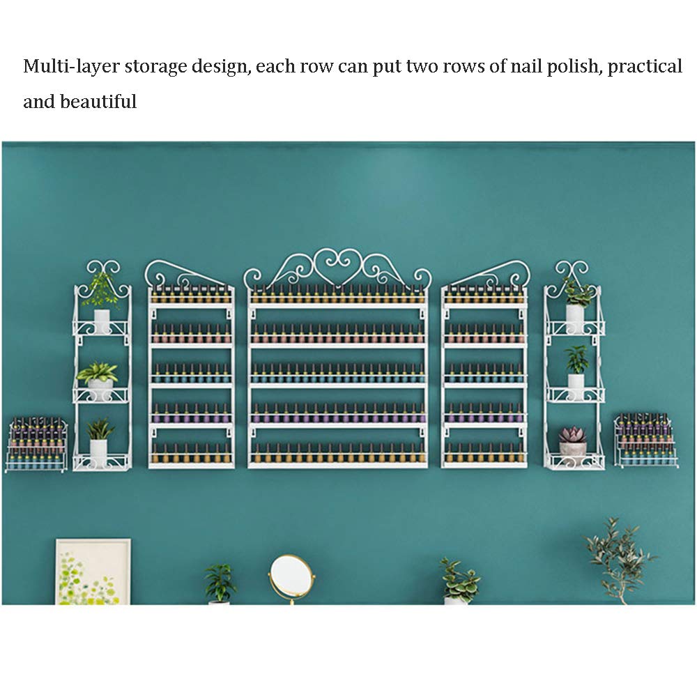 Wall-Mounted Nail Polish Organizer - Metal Display Rack for Nail Salon, Retail Store & Cosmetics Shop - Holds Lipsticks & Perfumes - Perfect for Salon Organization & Retail Product Display