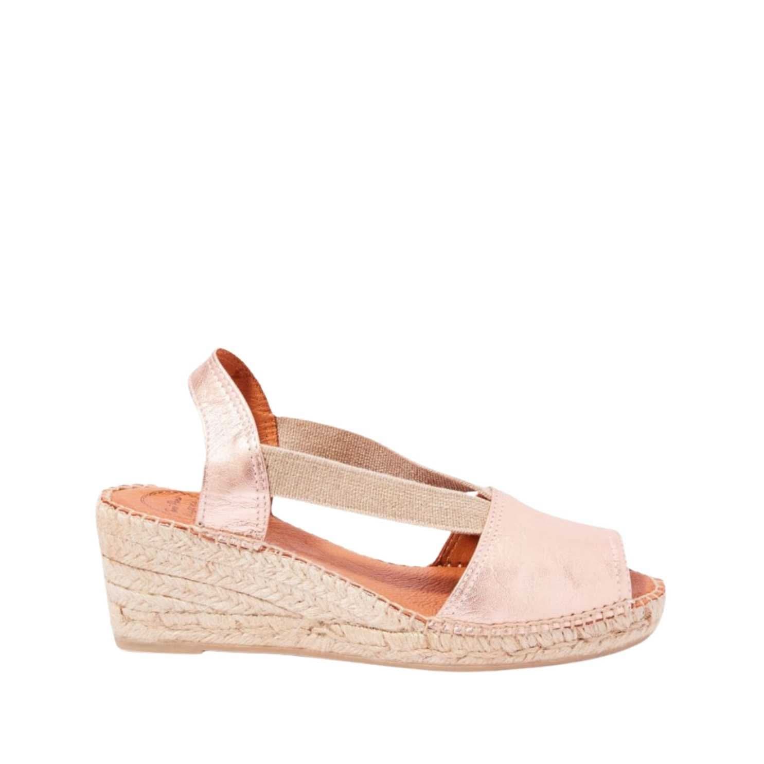 Women's Plain Leather Wedge Espadrilles - Comfortable Summer Sandals for Beach, Vacation & Casual Outings | Teide P Collection