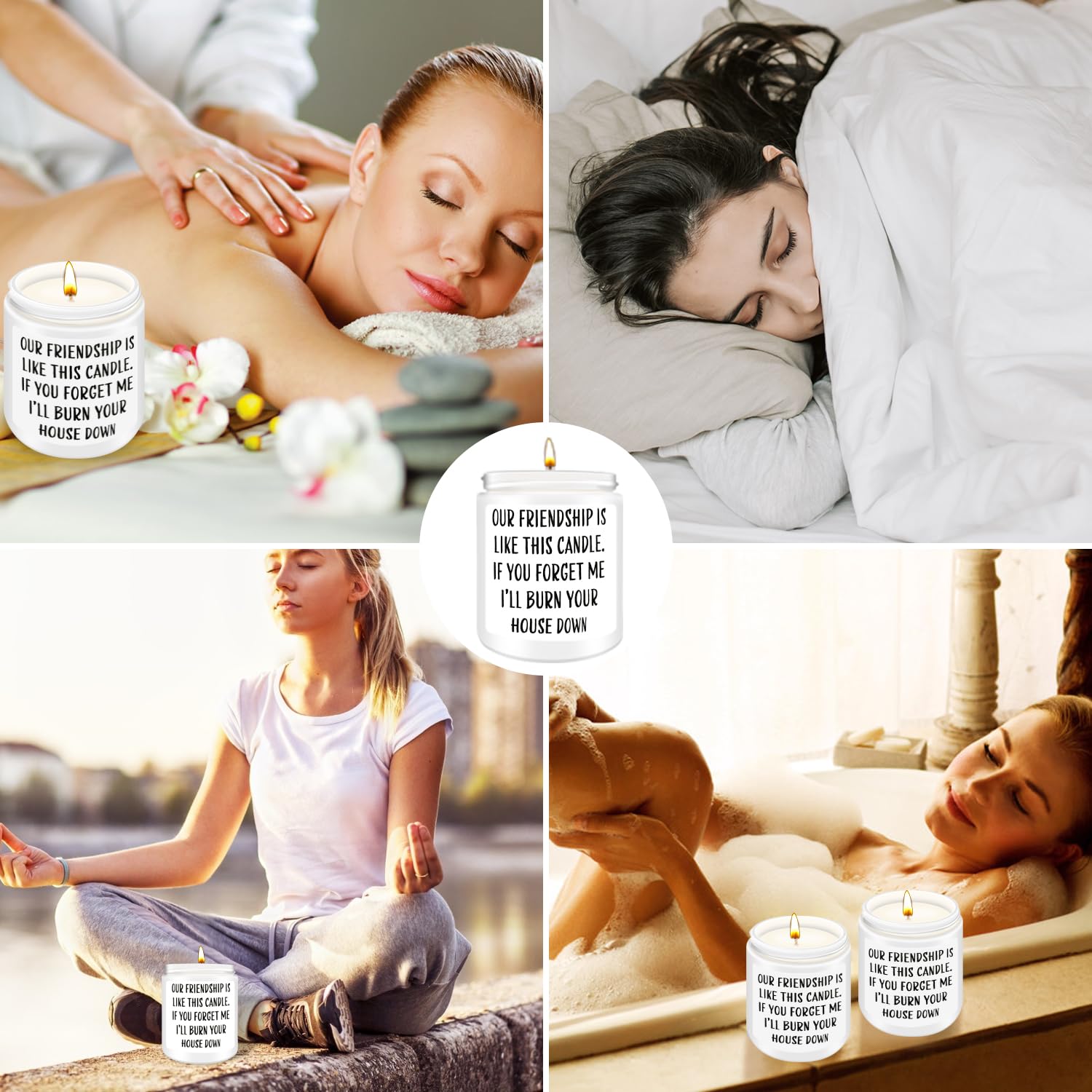 Premium Lavender Scented Soy Candle - Funny Friendship Gift for Women | Birthday & Christmas Present | Relaxing Home Decor & Aromatherapy