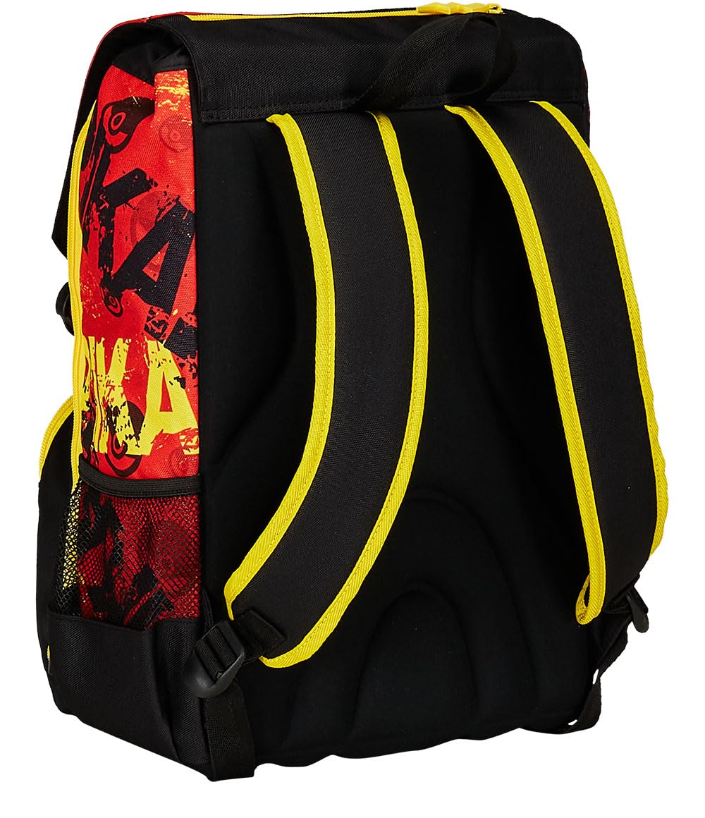 Pokemon Pikachu Backpack for Kids - Yellow & Red, Expandable with Double Compartments & Water Bottle Pocket - Perfect for School & Travel