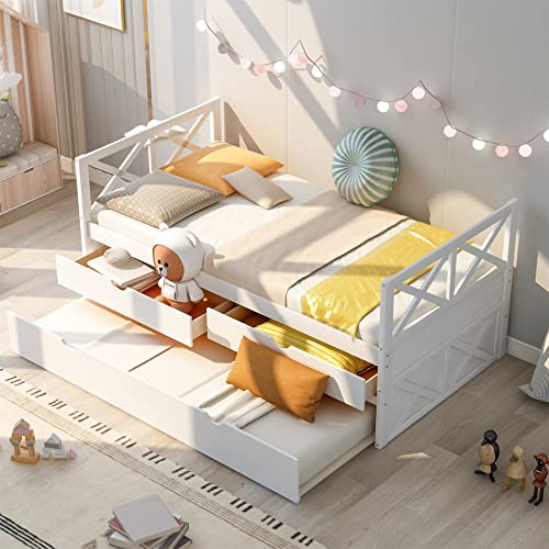 White With 2 Drawers