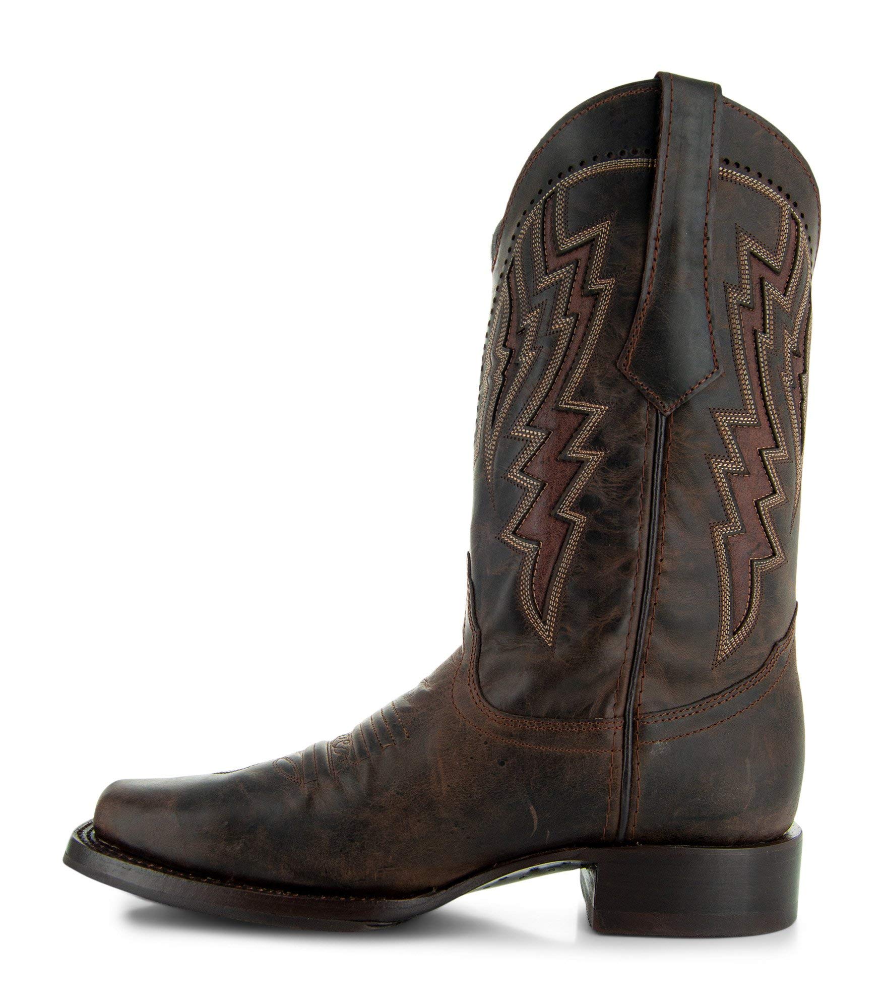 Authentic Men's Square Toe Cowboy Boots | Genuine Leather Western Boots H50027 | Perfect for Rodeo, Country Dancing & Outdoor Adventures