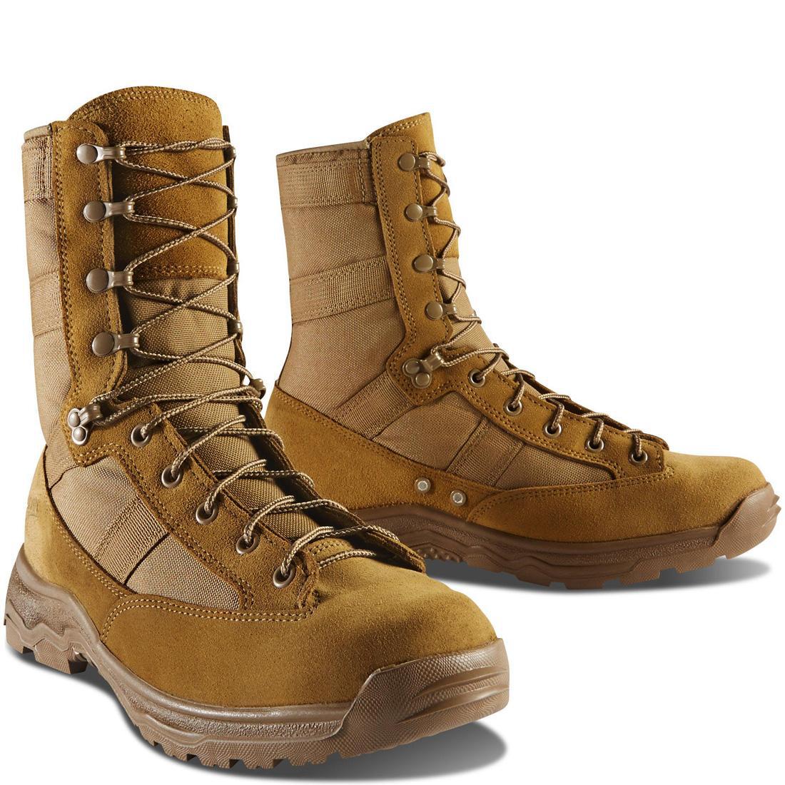 Reckoning 8 Hot Nano Toe Work Boots for Men - Coyote Brown Safety Shoes - Durable & Comfortable for Construction, Warehouse & Outdoor Work