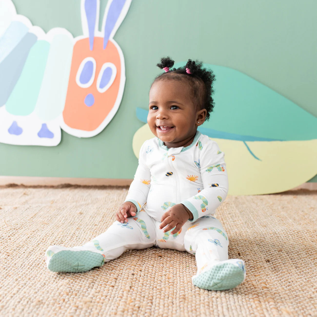 Zippered Footie Pajamas - The Very Hungry Caterpillar & Friends Baby Sleepwear | Cozy Infant One-Piece for Bedtime & Nursery