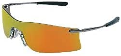 Crews T411G Rubicon Safety Glasses - Emerald Mirror Lens, ANSI Z87.1 Certified, UV Protection, Anti-Fog, 1 Pair - Perfect for Construction, Woodworking, and Outdoor Activities