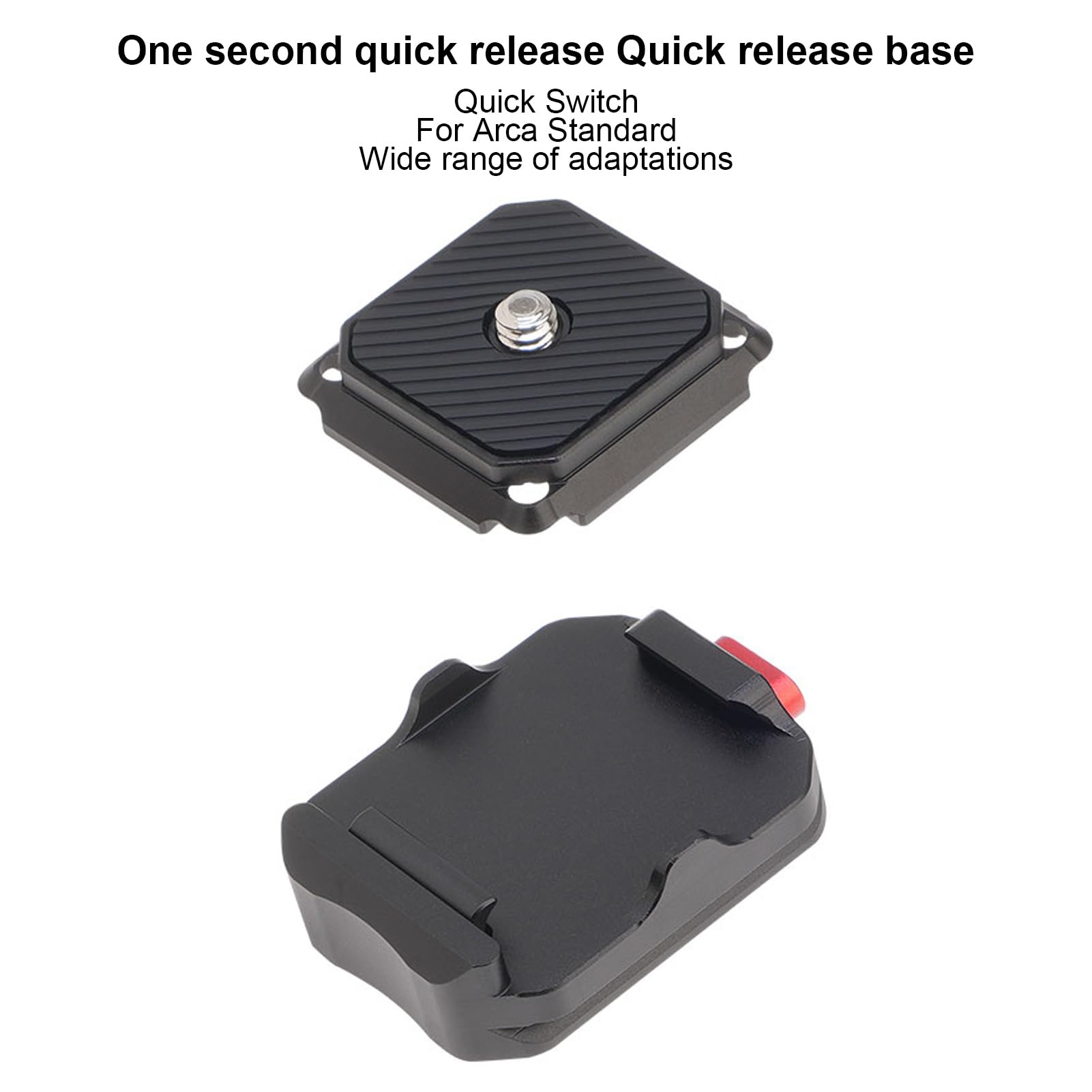 Aluminum Camera QR Plate - Quick Release Plate for Ball Heads | Compatible with DSLR, Mirrorless & Action Cameras | Perfect for Photography, Videography & Travel