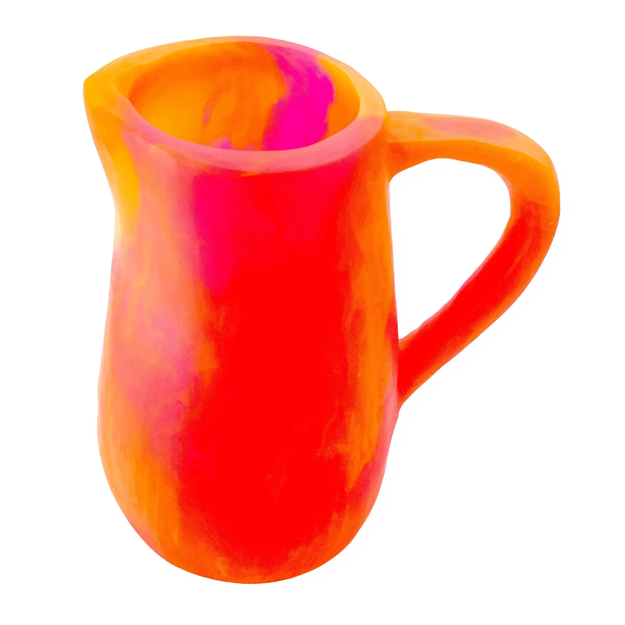 Stylish Resin Swirl Tall Jug with Flamingo Design - Perfect for Home Decor, Kitchen Storage & Tropical Party Decorations