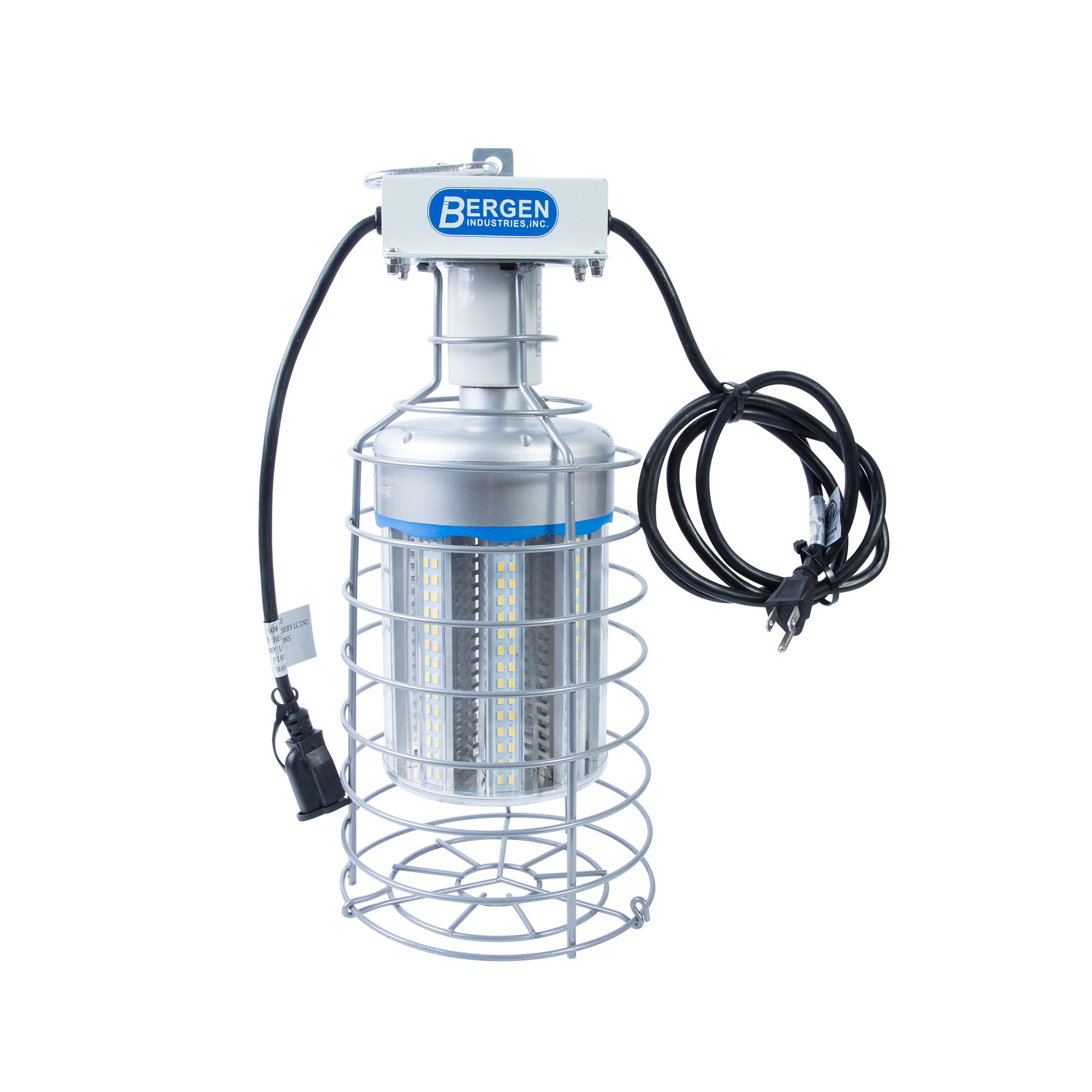 Bergen Industries BLITE100LED 100W High Bay LED Work Light - 13000 Lumens, 5000K Daylight, with Snap Lock Hook & Wire Guard - Perfect for Warehouses, Construction Sites & Temporary Lighting