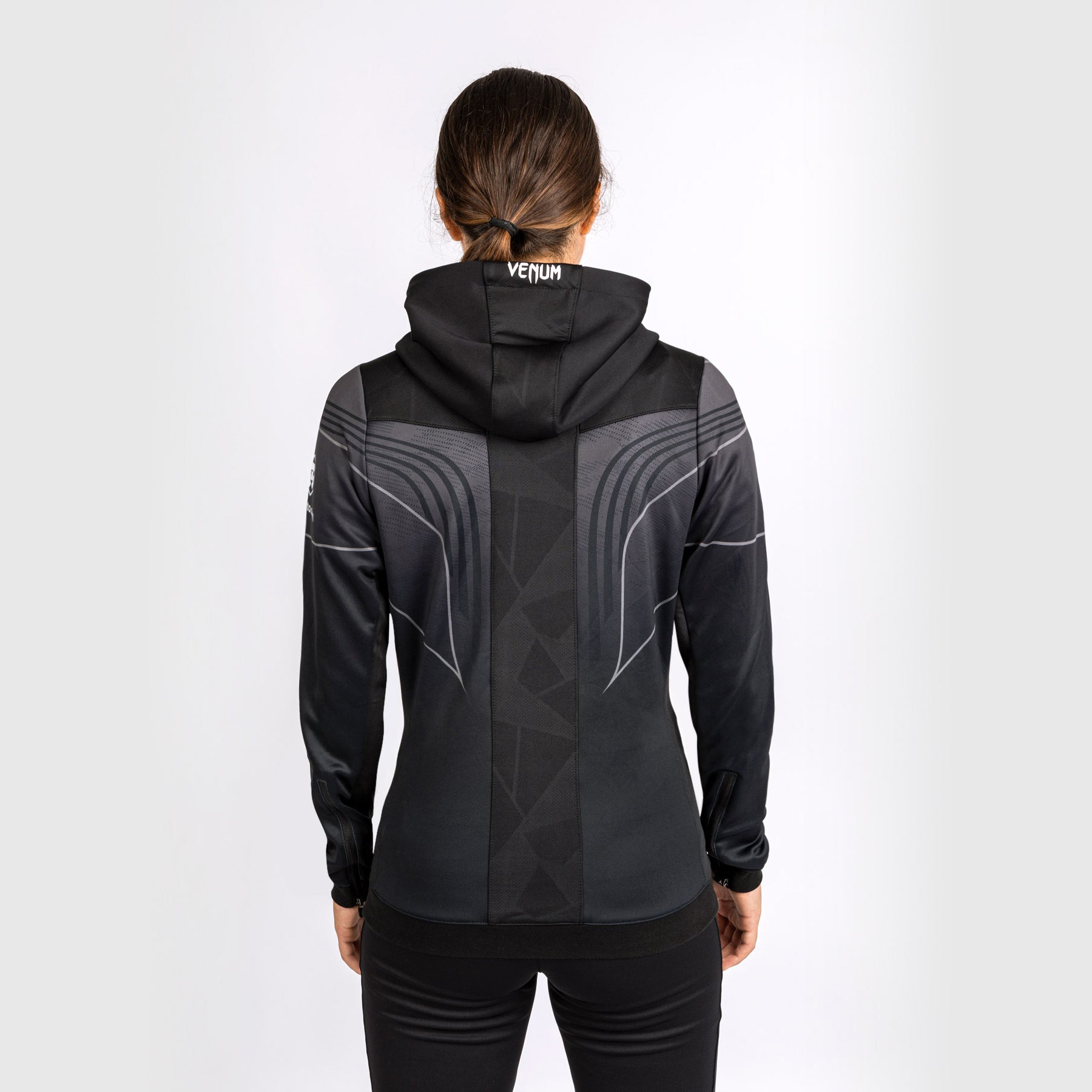 Venum UFC Authentic Fight Night 2.0 Personalized Kit - Women's Walkout Hoodie (Black) | MMA Training & Fight Night Outfit for Female Fighters