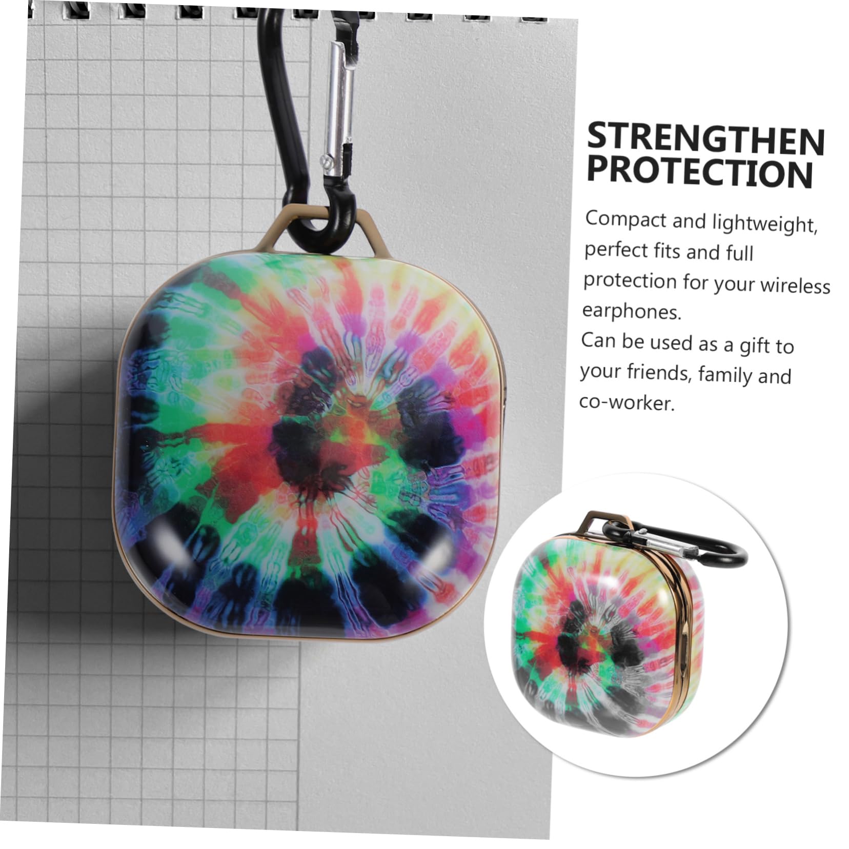 DOITOOL Hard PC Headphone Case Storage Box - Protective Headset Holder with Decorative Design for Travel, Office & Home Organization