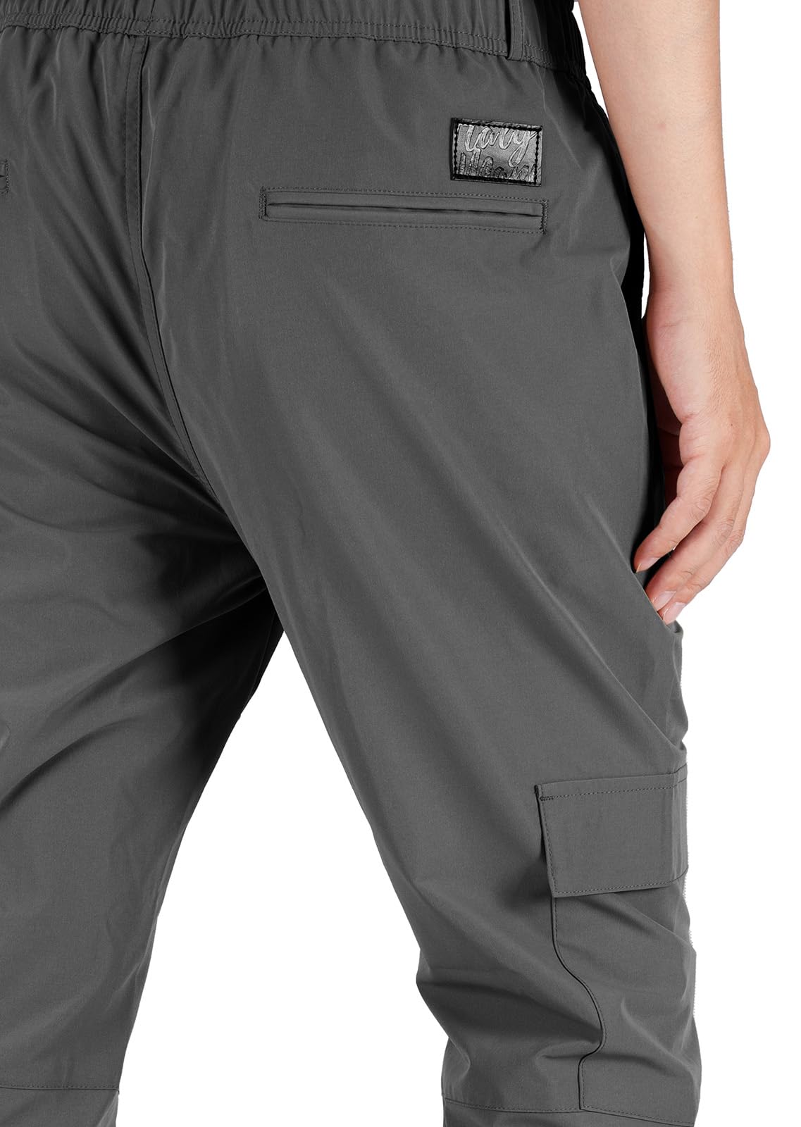 ITALYMORN Men's Lightweight Cargo Joggers - 6 Pocket Slim Fit Casual Pants with Elastic Waistband for Outdoor Running, Gym, Travel & Everyday Wear