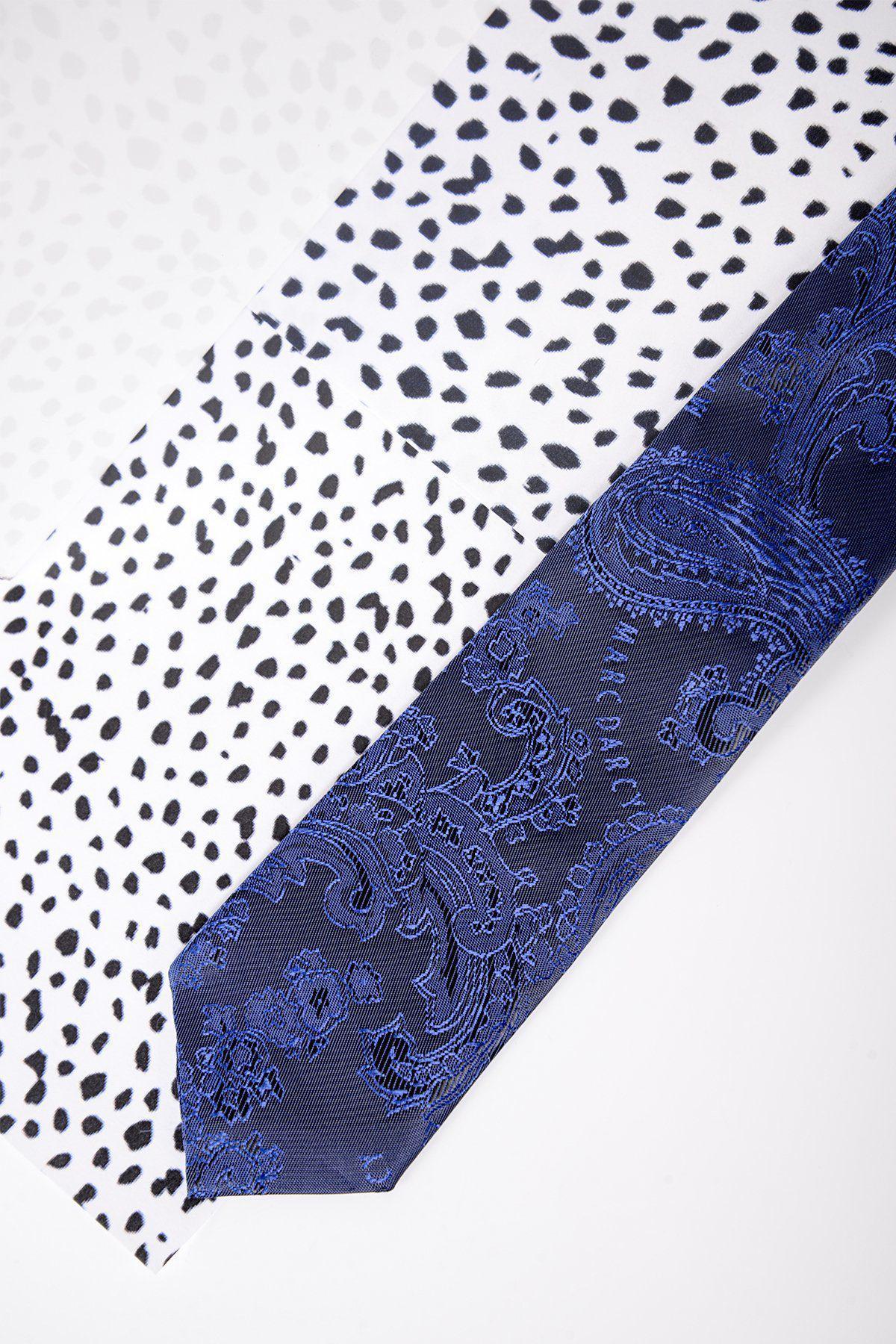 Kids Navy Blue Paisley Print Necktie for Boys - Perfect for School, Weddings & Formal Events