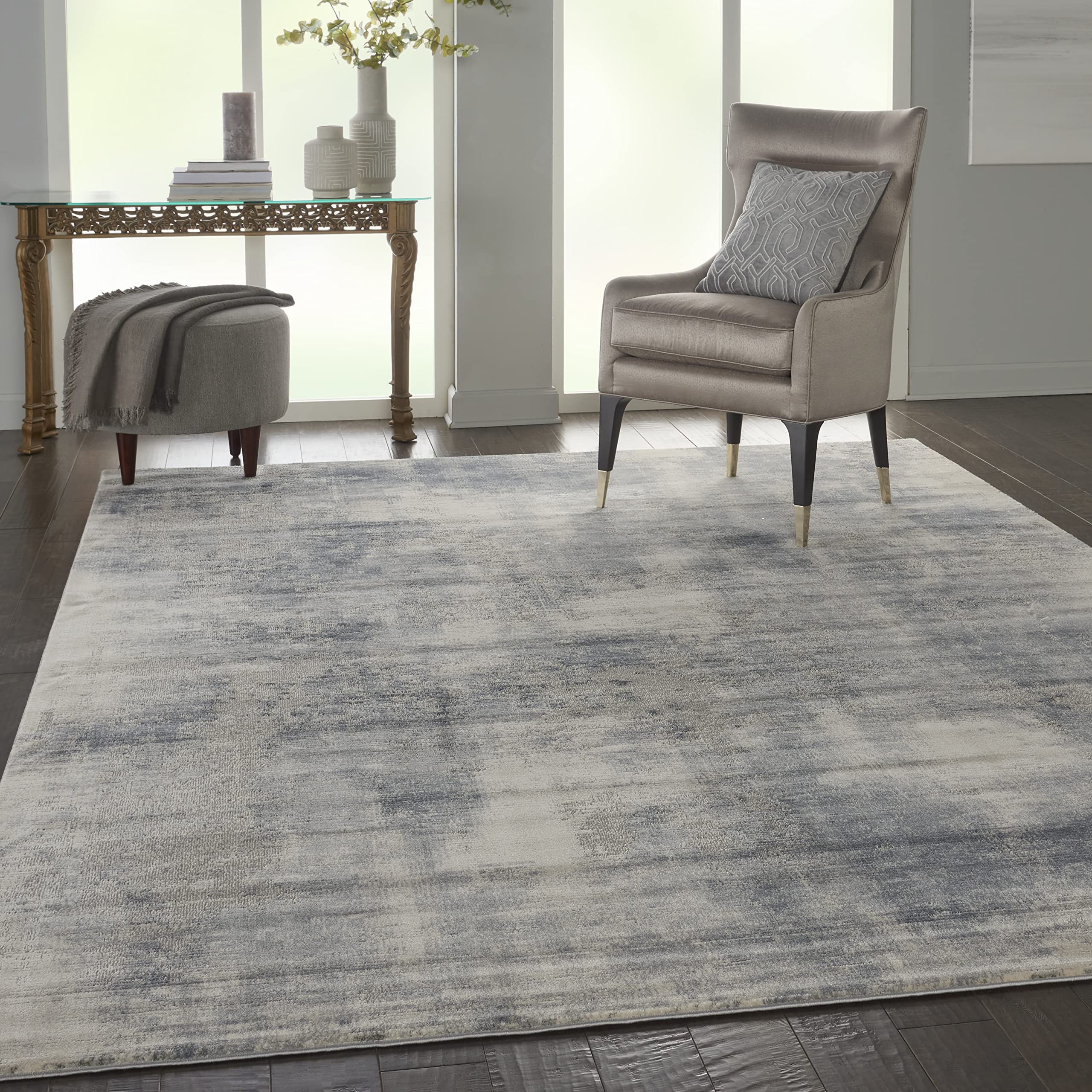 Nourison Rustic Textures Blue Ivory 7'10