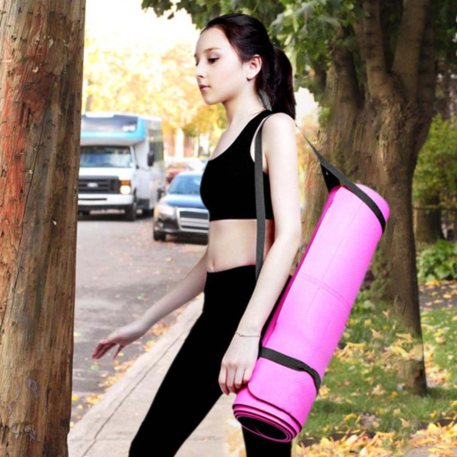 Premium Adjustable Yoga Mat Carrying Strap - Anti-Slip Exercise Mat Carrier Sling with Stretch Bands | Yoga Accessories for Gym, Travel & Outdoor Workouts | Ideal for Yoga, Pilates & Fitness Enthusiasts