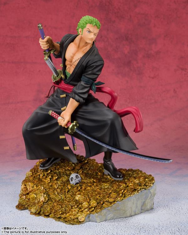 Figuarts Zero One Piece Roronoa Zoro Anime Figure - WT100 Commemorative Edition - Perfect for Anime Collectors & Home Decor Display