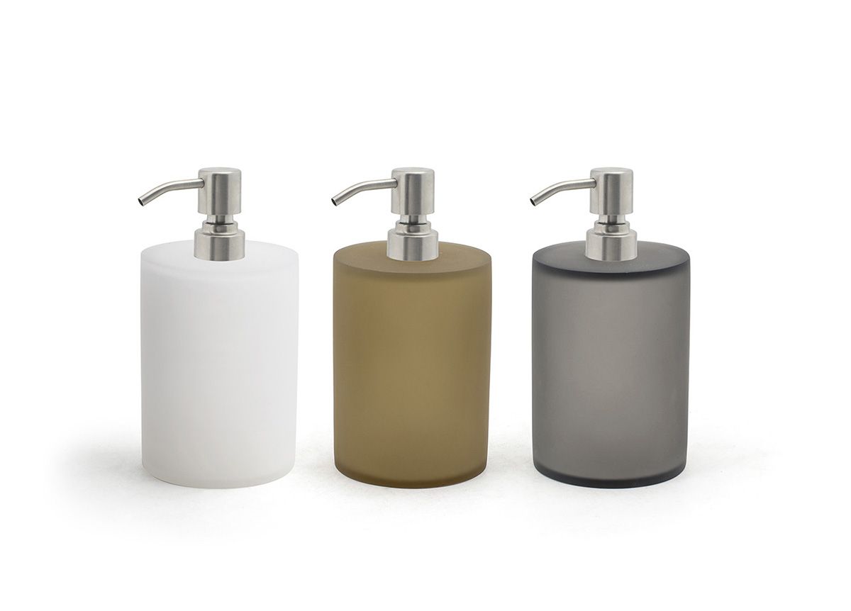 FOH Nassau 28 oz Stainless Steel Water Pump with Low Profile Brushed Top - 6 Pack for Home, Office, and Commercial Use - Perfect for Water Dispensers, Beverage Containers, and Liquid Soap Dispensers