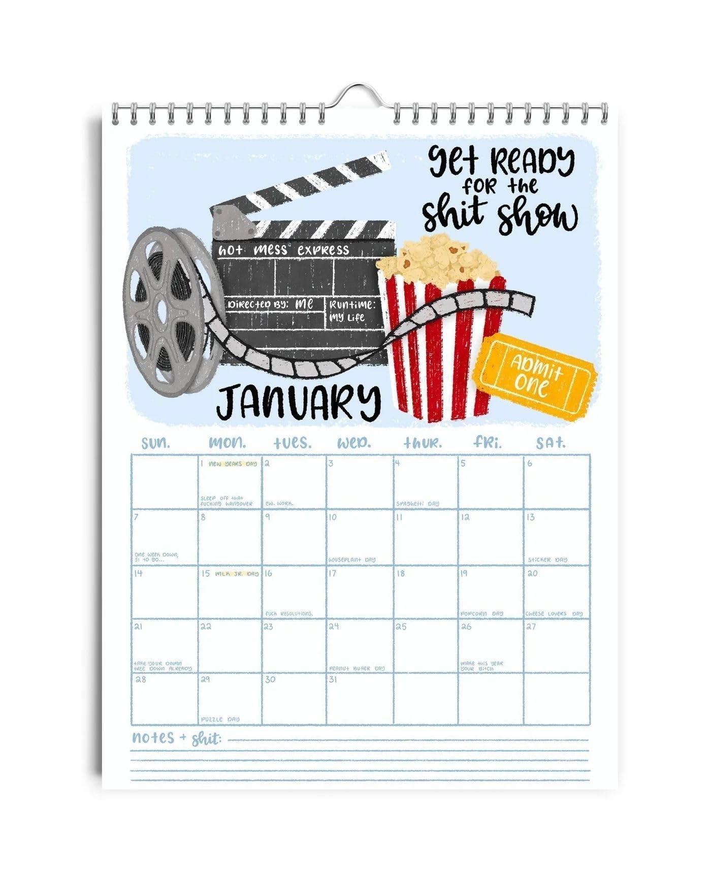 2025 Funny Sarcastic Wall Calendar Planner - Witty Office & Home Decor, Daily Planning, Novelty Note Pads - Perfect for Work Desks, Gift Ideas & Humorous Organization