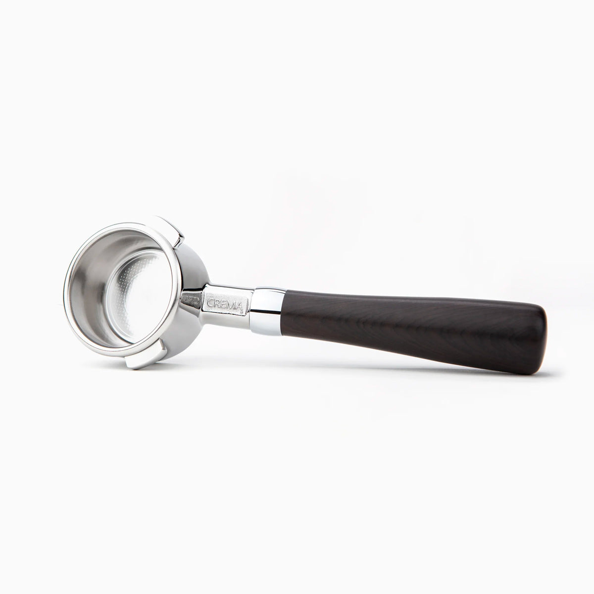 54mm Bottomless Portafilter for Espresso - Premium Medium Dark Sandalwood Handle - Perfect for Home Baristas & Professional Coffee Shops