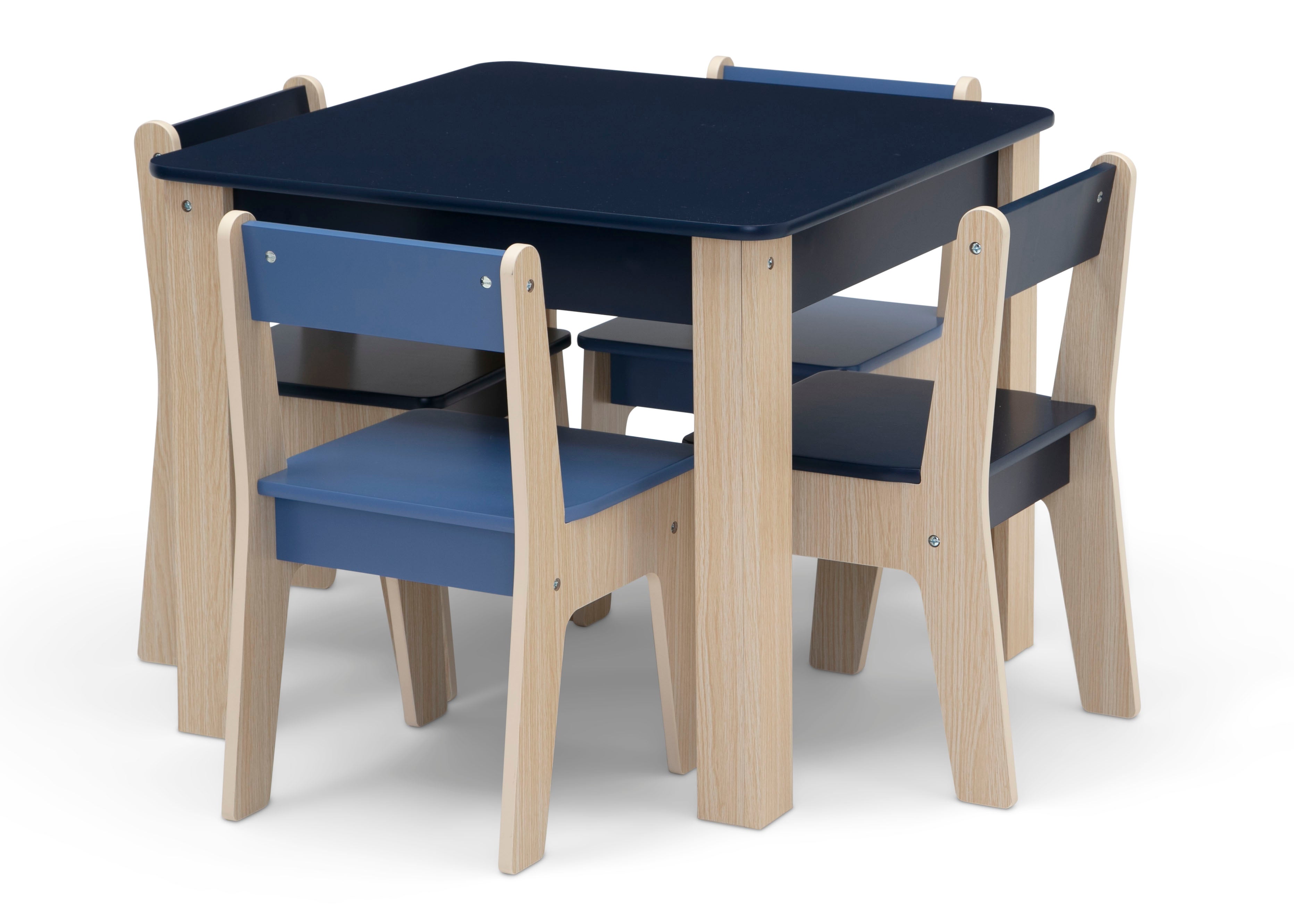 GapKids Table and 4 Chair Set - Wooden Kids Furniture for Dining, Studying & Play - Perfect for Playroom, Classroom or Children's Bedroom