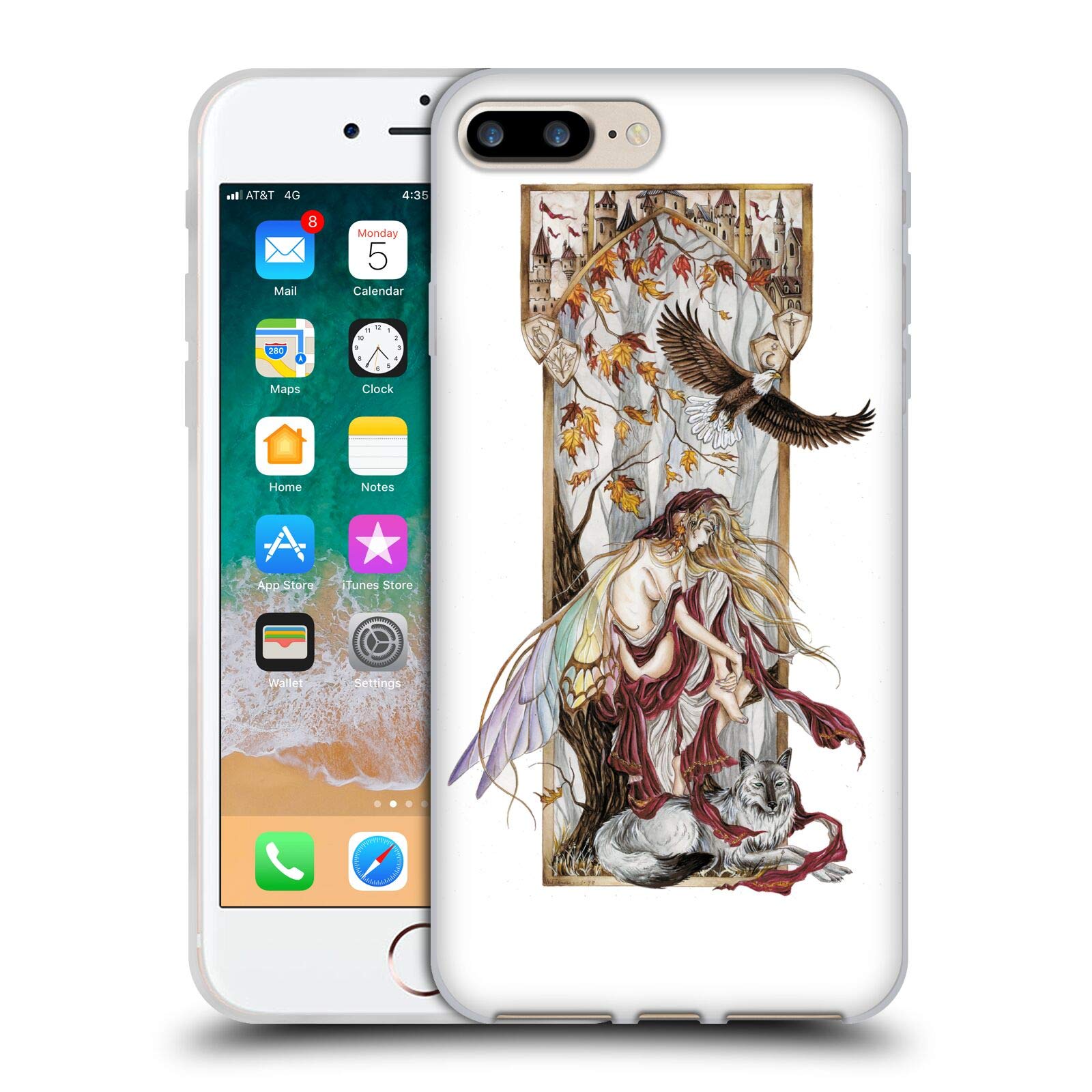 Officially Licensed Nene Thomas Introspection Fairy Deep Forest Soft Gel Case for Apple iPhone 7 Plus/8 Plus - Protective Phone Cover with Artistic Design for Nature Lovers & Fantasy Fans