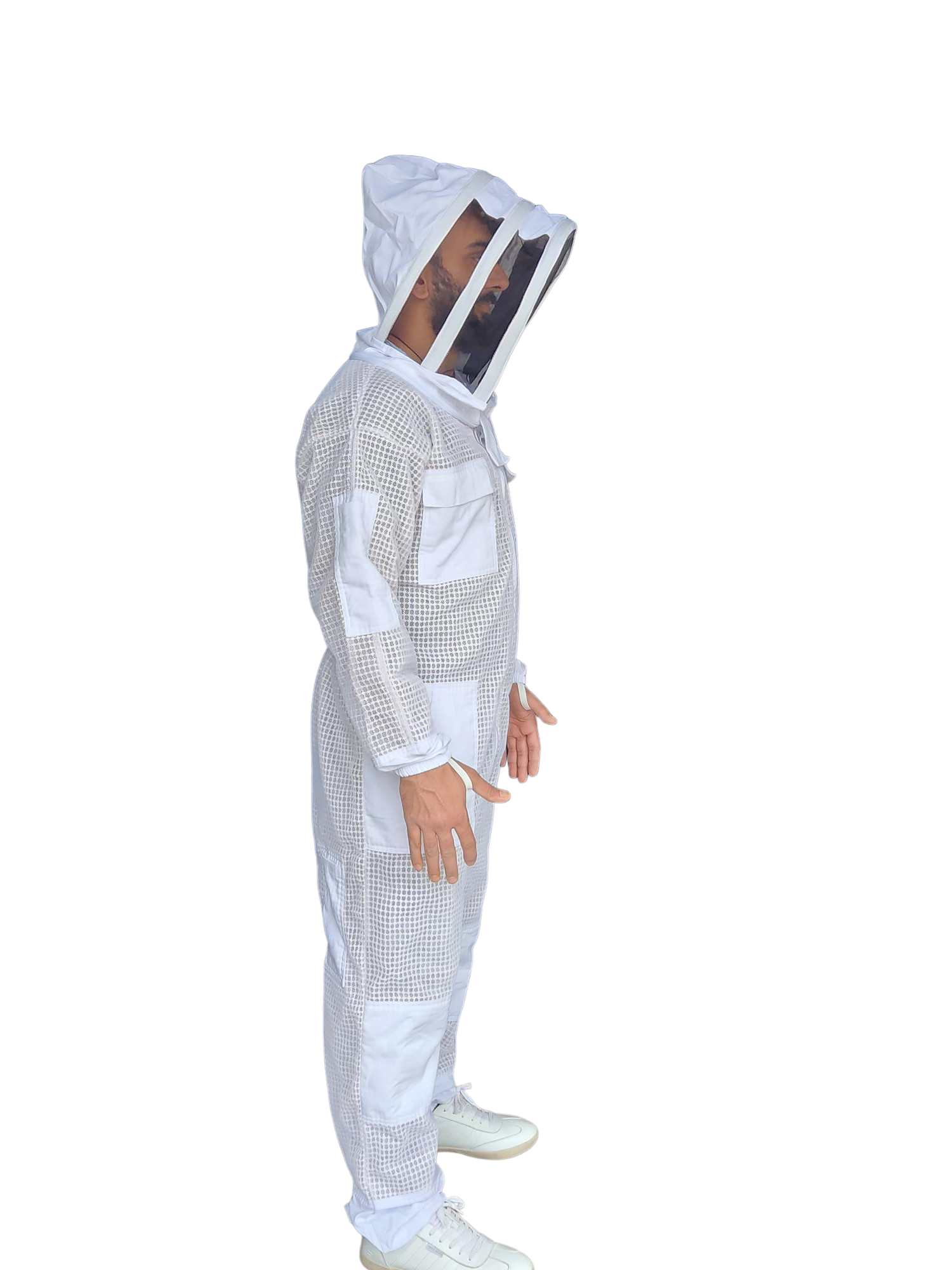 OZ APIARIST 3 Layer Mesh Ventilated Beekeeping Suit with Adjustable Veil - Sizes S to 7XL - Full Body Protection for Beekeepers - Ideal for Hive Inspection, Honey Harvesting & Beekeeping Activities