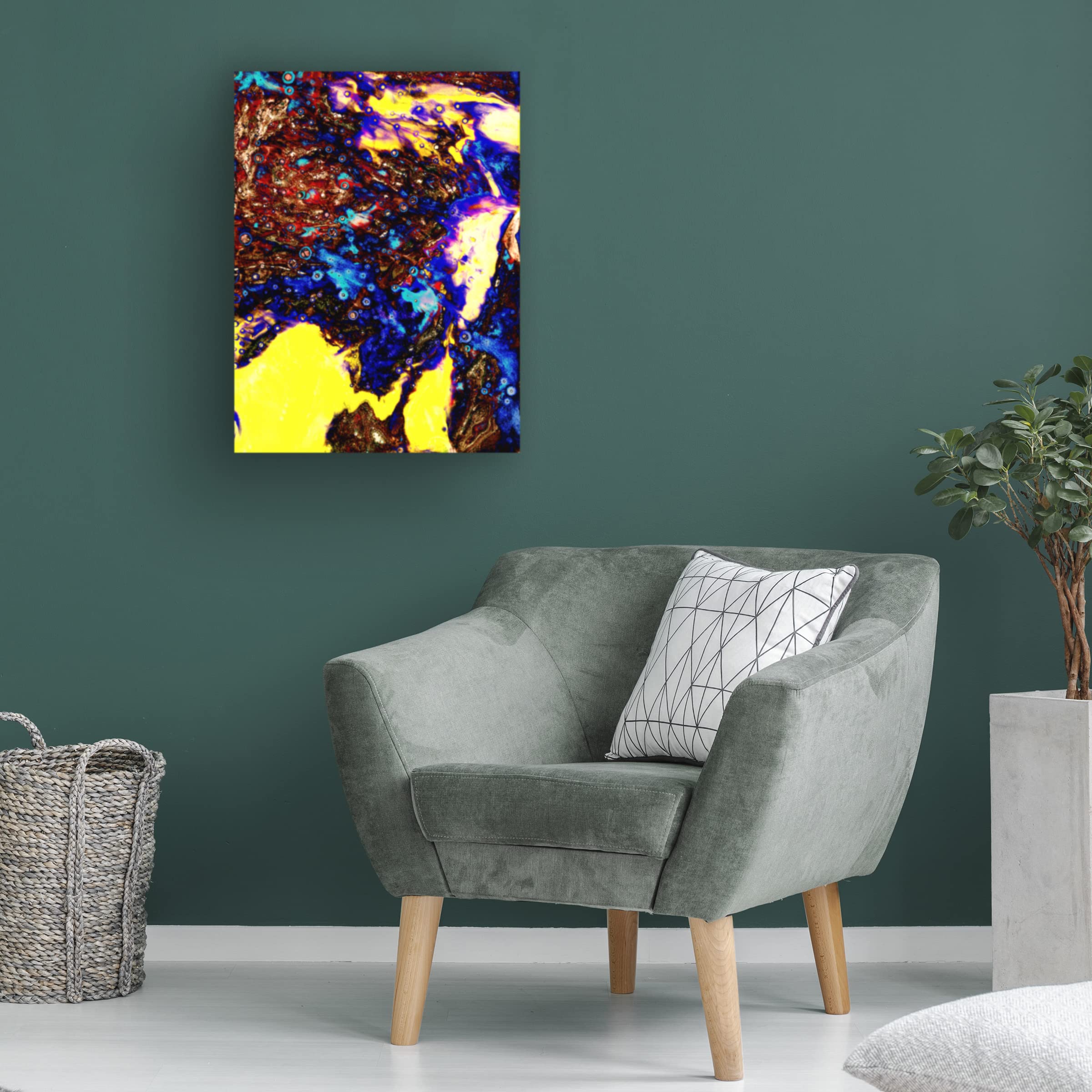 Lana Korolievskaia 'Night Lights' Canvas Wall Art Print - 35x47 Inches Modern Home Decor for Living Room, Bedroom & Office