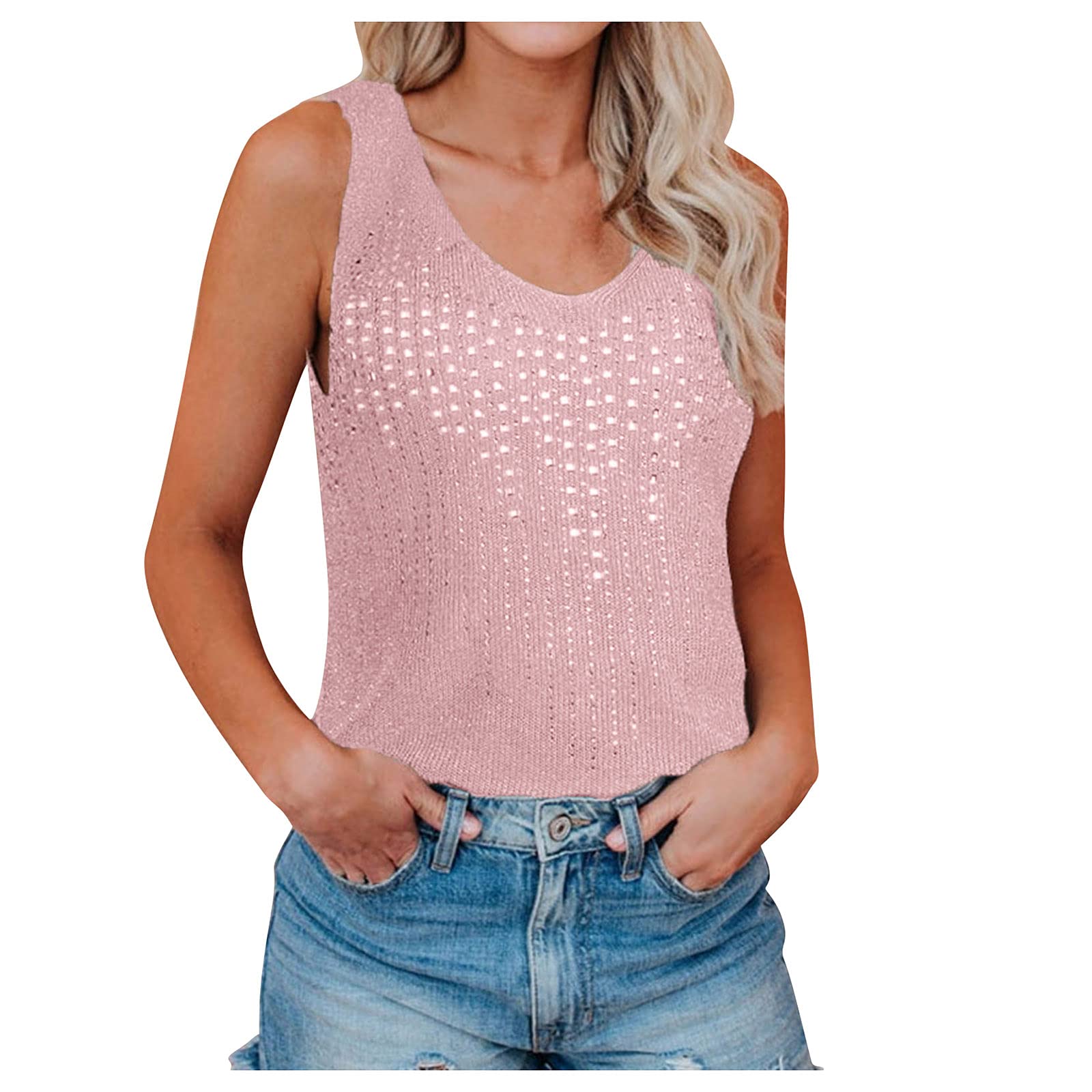 Women's V-Neck Tank Tops - Loose Fit Casual T-Shirts for Summer | Perfect for Gym, Beach & Everyday Wear