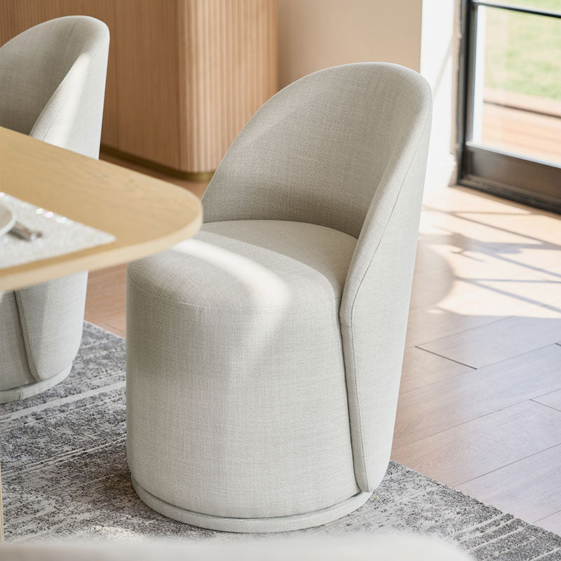 Modern Curved Back Swivel Dining Chair - Ergonomic Comfort for Kitchen, Dining Room & Office - Perfect for Home Decor & Entertaining Guests