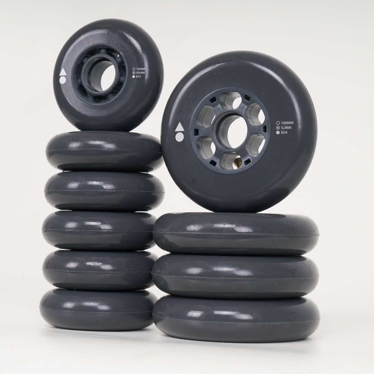 Wizard ADV100/76 Wheels - 10 Piece Set for Skateboards, Scooters & Rollerblades | High-Performance Replacement Wheels