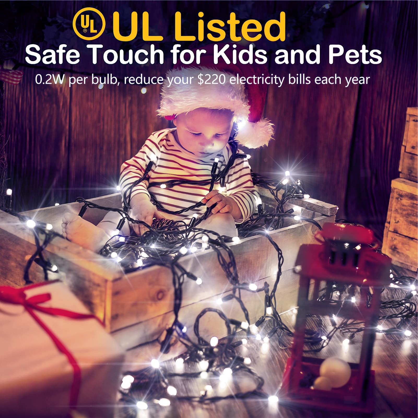 XURISEN 403FT Christmas Lights - 1000 LED Super Long String Lights with 8 Modes & Memory Timer, Plug-in Twinkle Fairy Lights for Home, Xmas, Party, Wedding Decor - Perfect for Indoor/Outdoor Holiday Lighting, Backyard, Garden, and Special Events