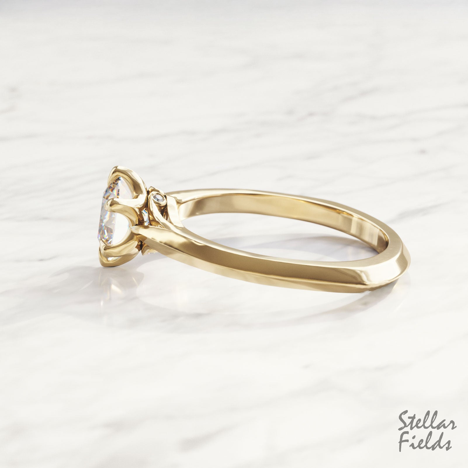 Lab Grown Diamond Solitaire Engagement Ring - 6 Prong Isabella Ring for Women | Classic Wedding, Proposal & Anniversary Jewelry Gift