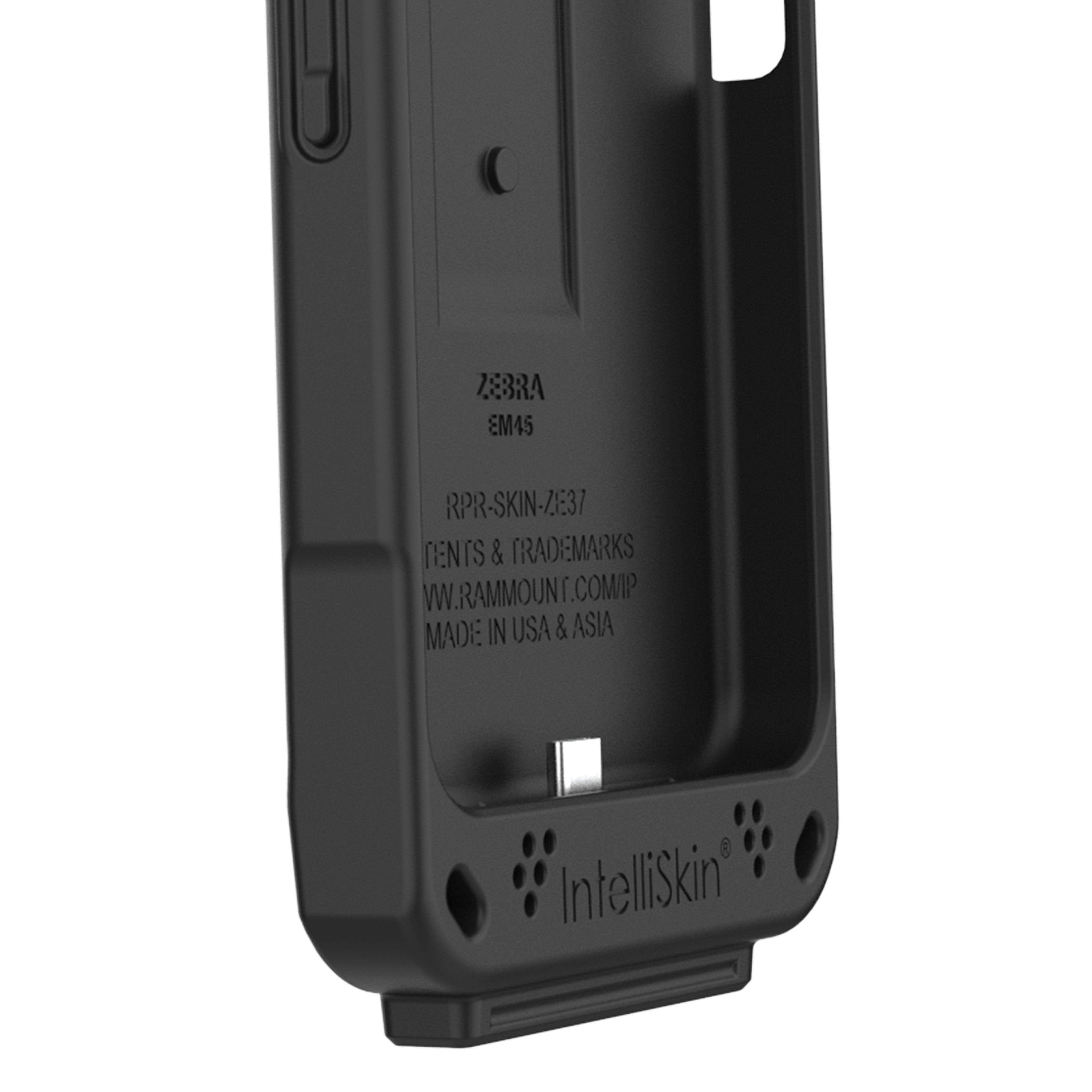 IntelliSkin® Protective Case for Zebra EM45 Mobile Computer - No Belt Clip (RAM GDS SKIN ZE37 NC) | Durable Cover for Warehouse, Retail & Logistics Use