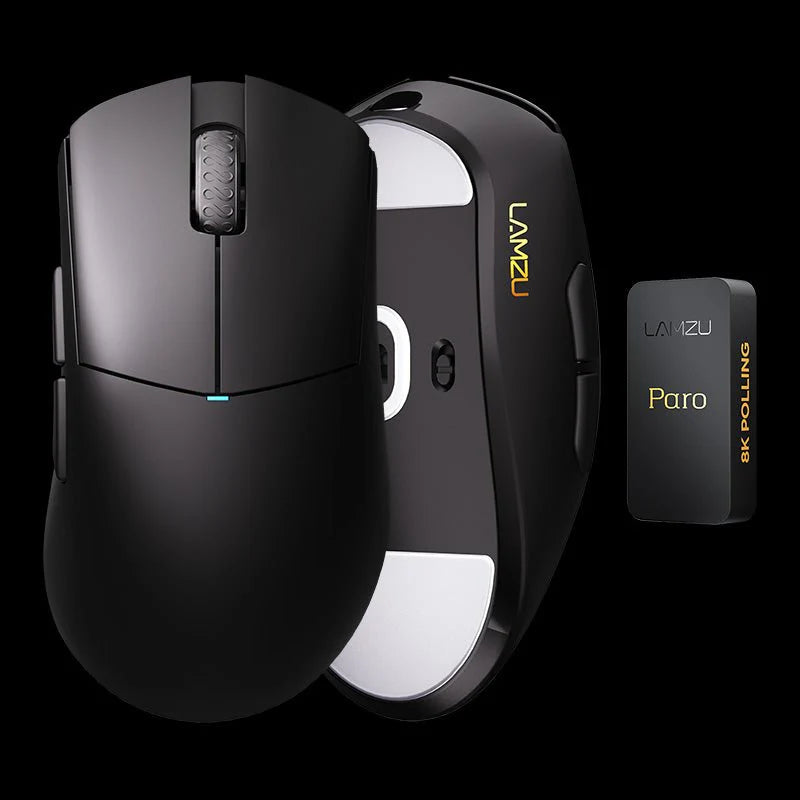 Lamzu PARO Aurora 8K Wireless Gaming Mouse - Ultra Lightweight Ergonomic Design, 8K Polling Rate, RGB Lighting - Perfect for FPS, MOBA, and Esports Gaming